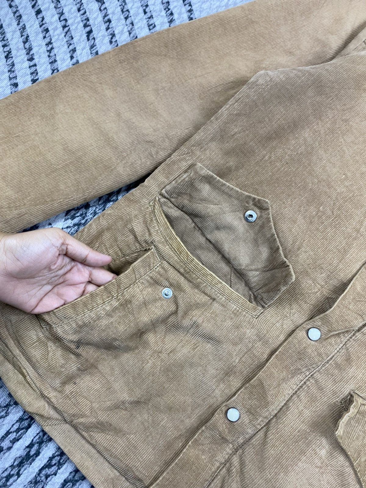 Ships Jet Blue Vintage Ships Jet Blue Sherpa Collar Corduroy Chore Jacket Size US M / EU 48-50 / 2 - 7 Thumbnail