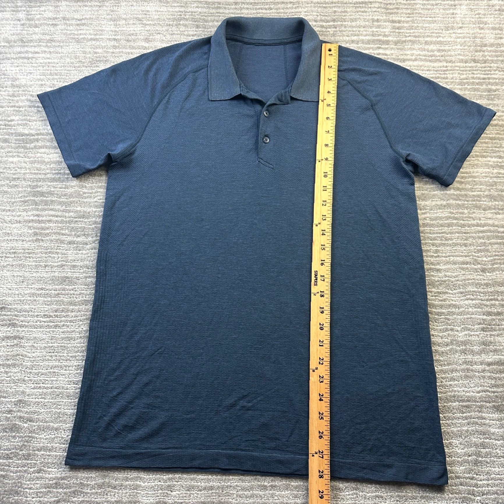 Lululemon Lululemon Polo Shirt Mens Large Blue Metal Vent Tech Performance Top Size US L / EU 52-54 / 3 - 8 Thumbnail