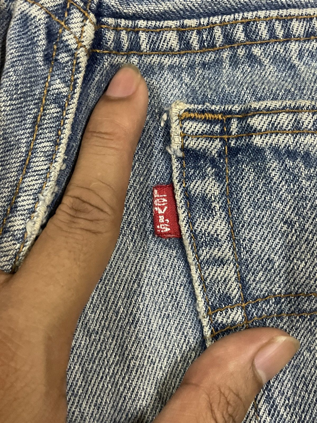 Levi's Vintage Clothing Vintage 80s Levi’s 501 Straight Cut Blue Wash Denim #546 Size US 31 - 13 Thumbnail