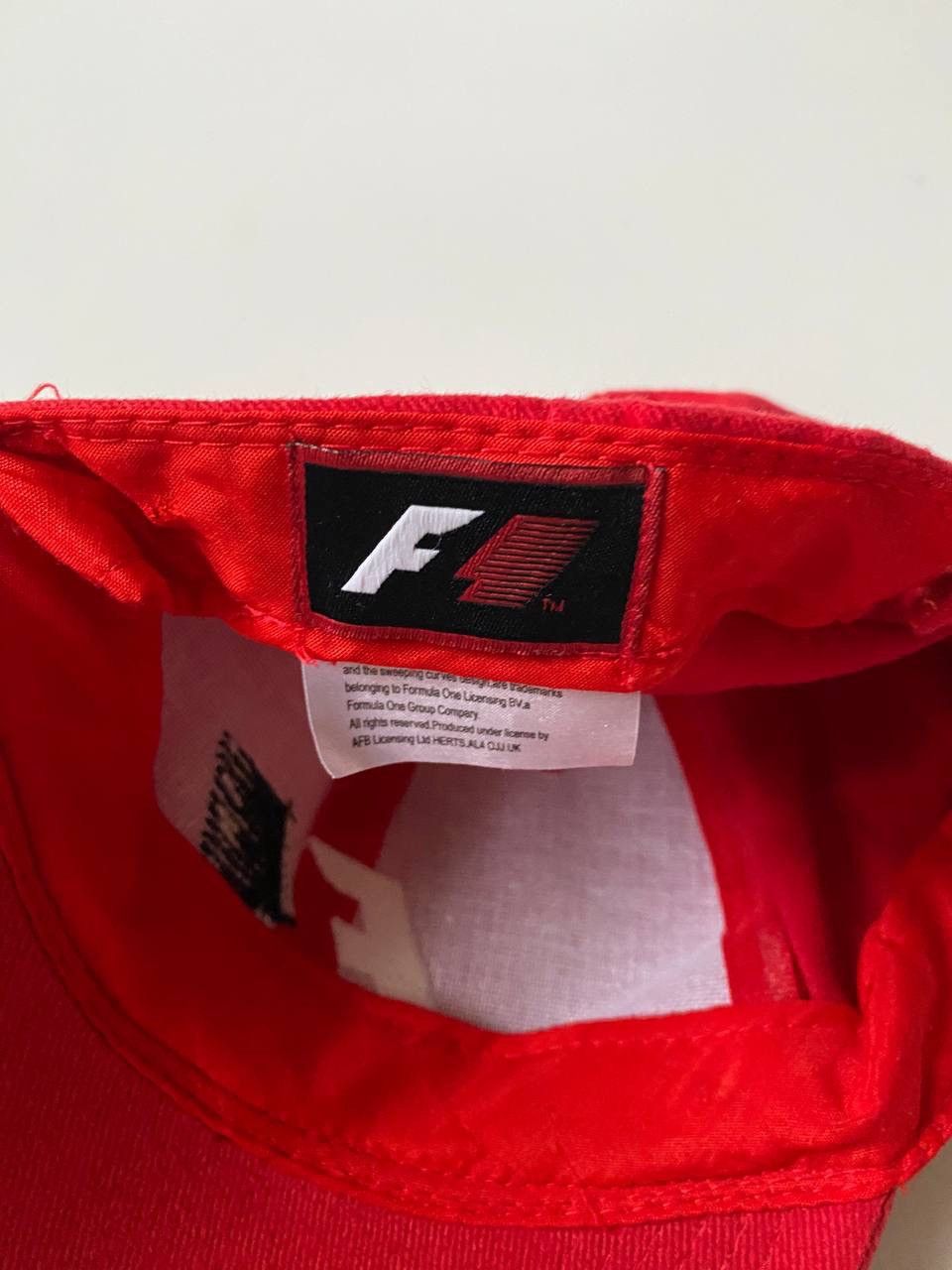 Formula 1 Vintage Formula 1 Red Cap Hat OS Size ONE SIZE - 4 Thumbnail