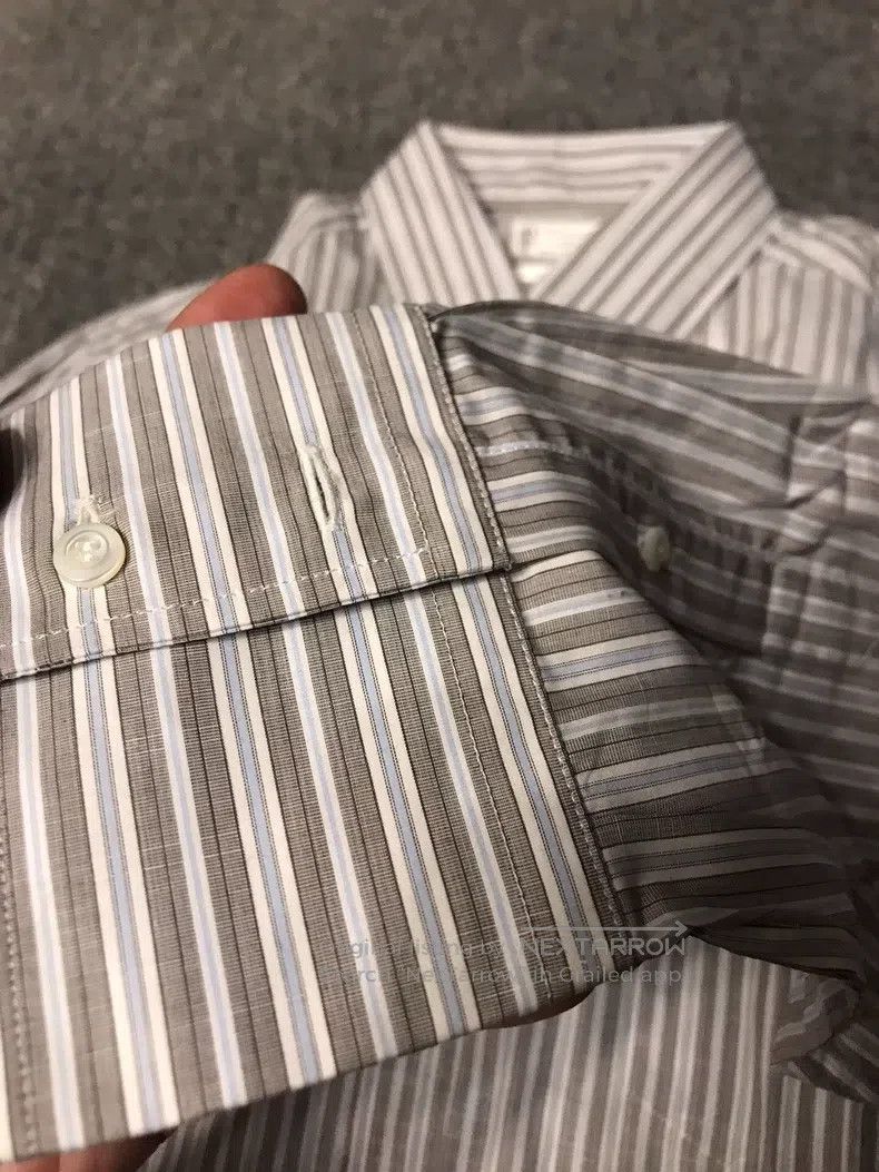 Brunello Cucinelli Brunello Cucinelli Shirt, all-cotton material gray-white s Size US XL / EU 56 / 4 - 4 Thumbnail