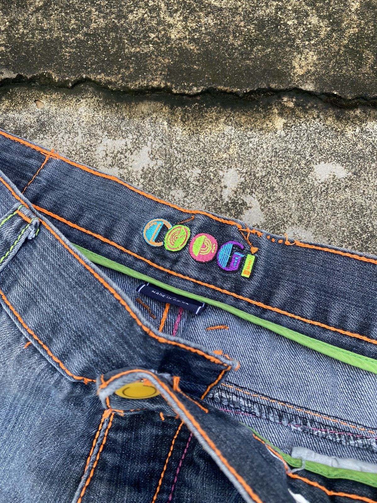 Coogi Vintage Y2K Coogi Colourful Embroidery Black Jeans Size US 37 - 9 Thumbnail