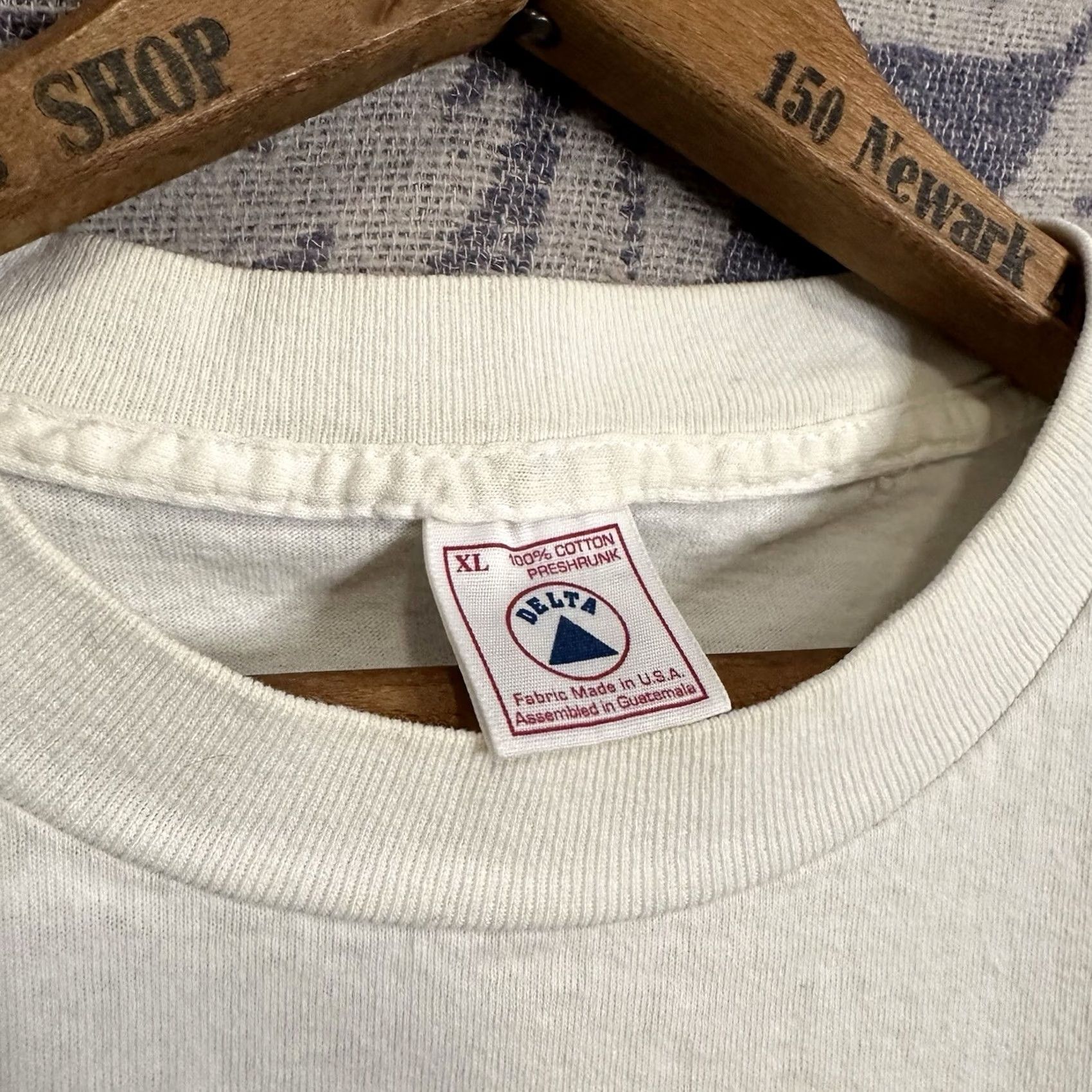 Delta VINTAGE 1990s You Might Be A Redneck If Distressed T Shirt Delta XL White Cotton Men Short Sleeve Crew Neck Graphic 90s USA Art - Mens Size US XL / EU 56 / 4 - 5 Thumbnail