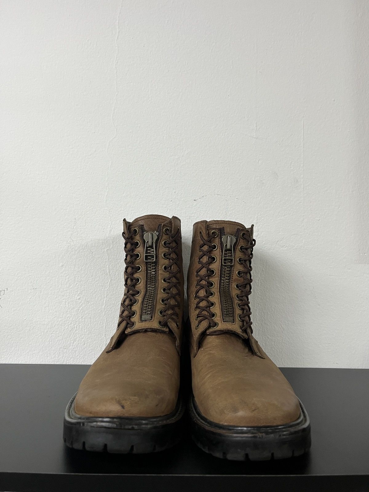 Guidi Takeo Kikuchi Lace Zipper Leather Combat Guidi Style Boots Size US 9 / EU 42 - 7 Thumbnail