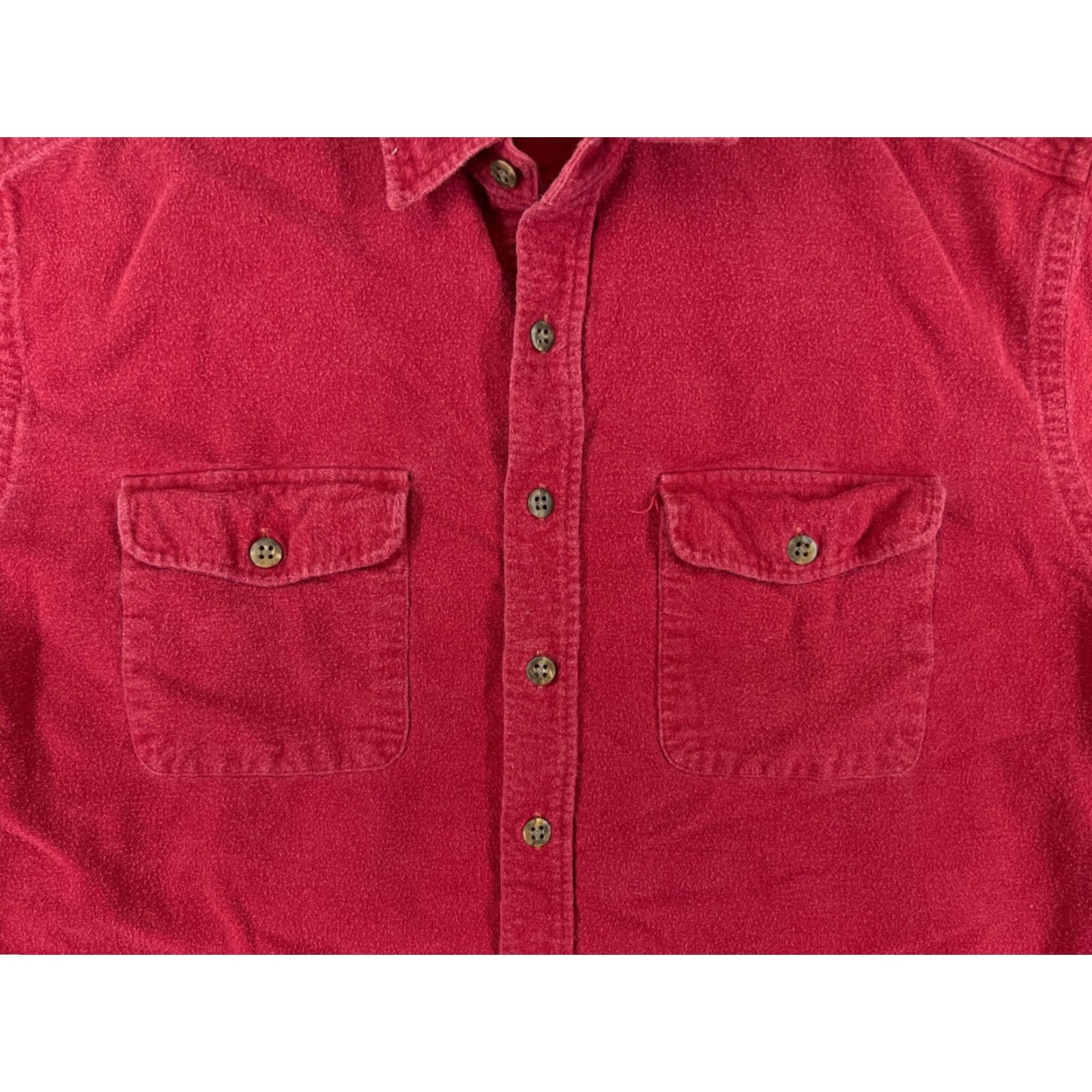 Vintage St. John's Bay Shirt Mens Large Red Button Up 100% Cotton Flannel Pockets Button Size US L / EU 52-54 / 3 - 7 Thumbnail