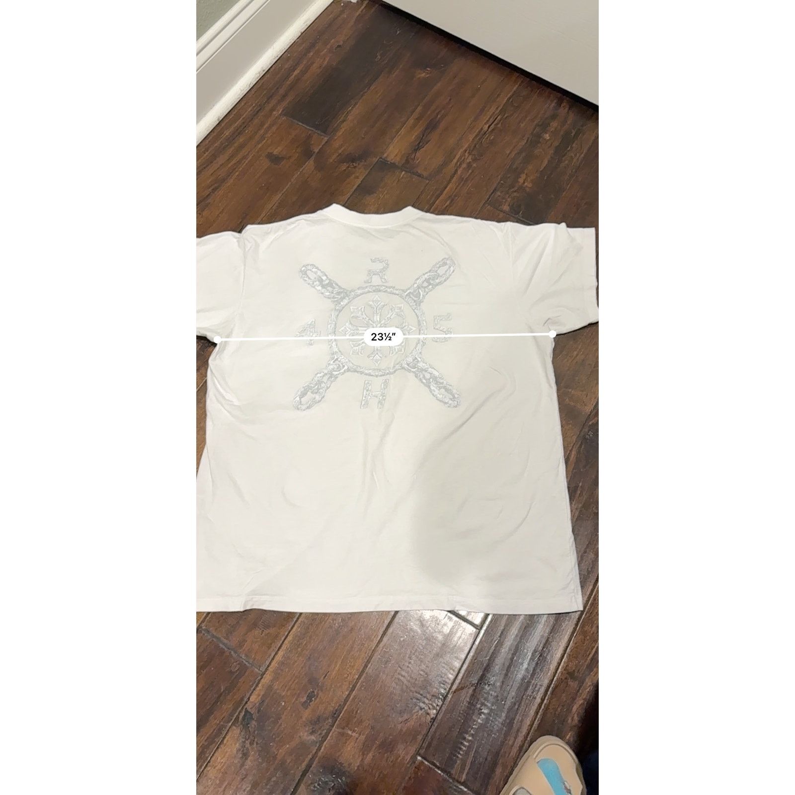Other UK RH45 London Streetwear Mens White Metallic Graphic Tee L Size US L / EU 52-54 / 3 - 11 Thumbnail