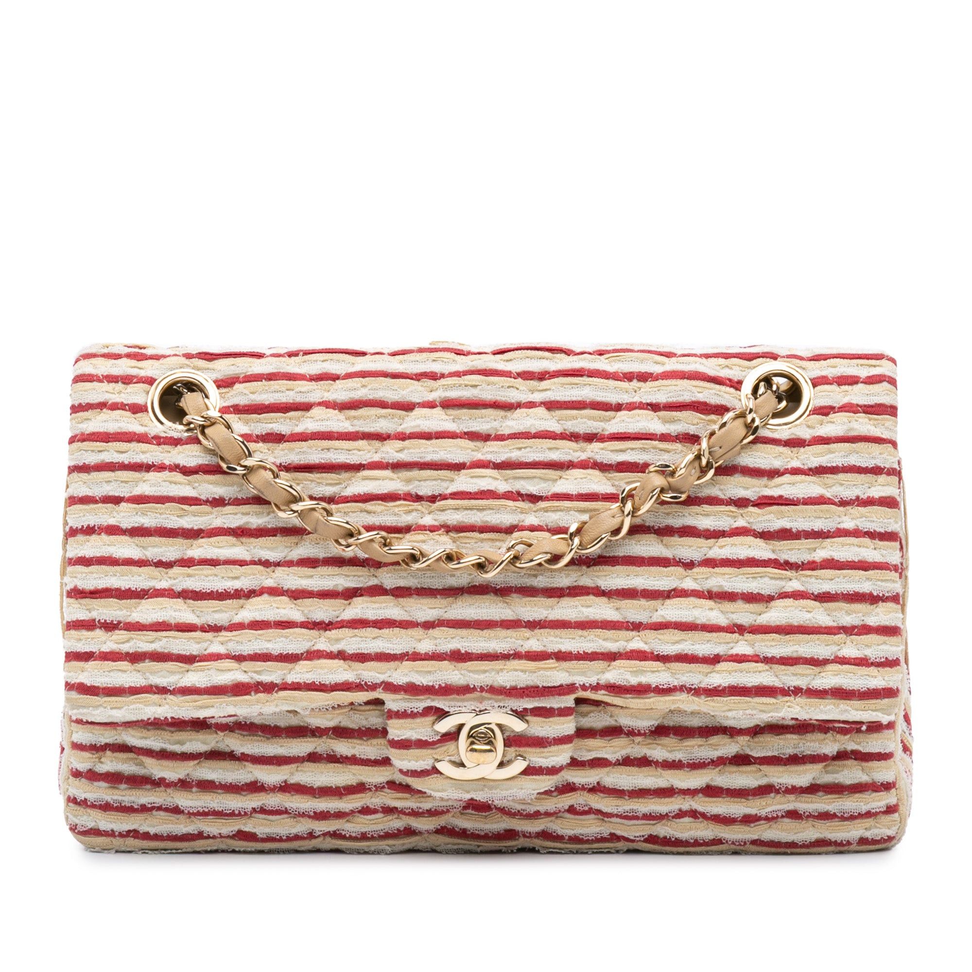 Chanel Chanel Medium Classic Jersey Coco Sailor Double Flap Red Size ONE SIZE - 1 Thumbnail