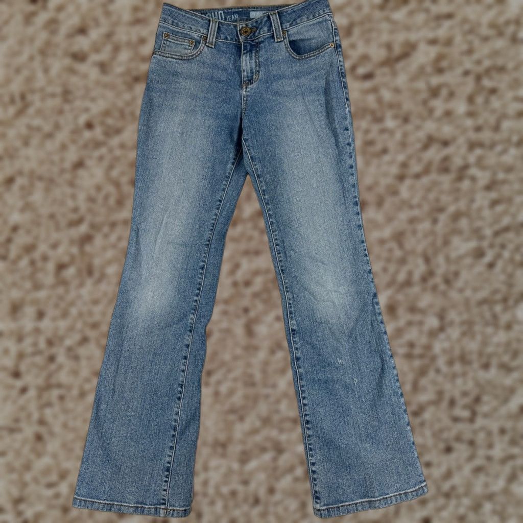 DKNY DKNY Jeans Women 4 Blue Denim Flared Soho Mid Rise 26x30 5-Pocket Design Regular Inseam 30 in Cotton Blend Womens Size 27" / US 4 / IT 40 - 1 Thumbnail