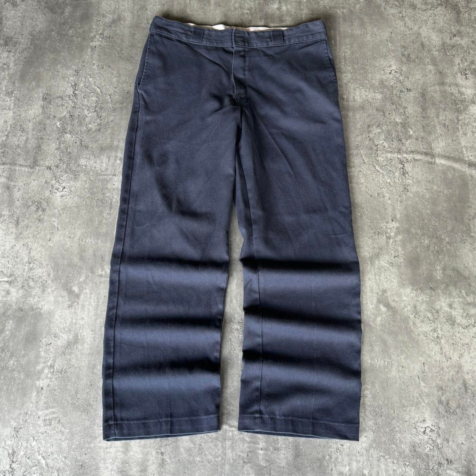 Dickies × Japanese Brand × Vintage Vintage Y2K Baggy Dickies Navy Blue Casual Skate Pants Size US 36 / EU 52 - 1 Thumbnail