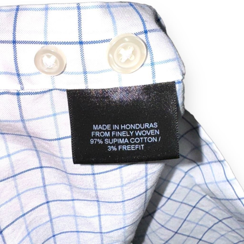 Other Stantt White & Blue Check Non-Iron Oxford Shirt 16 Size US M / EU 48-50 / 2 - 6 Thumbnail