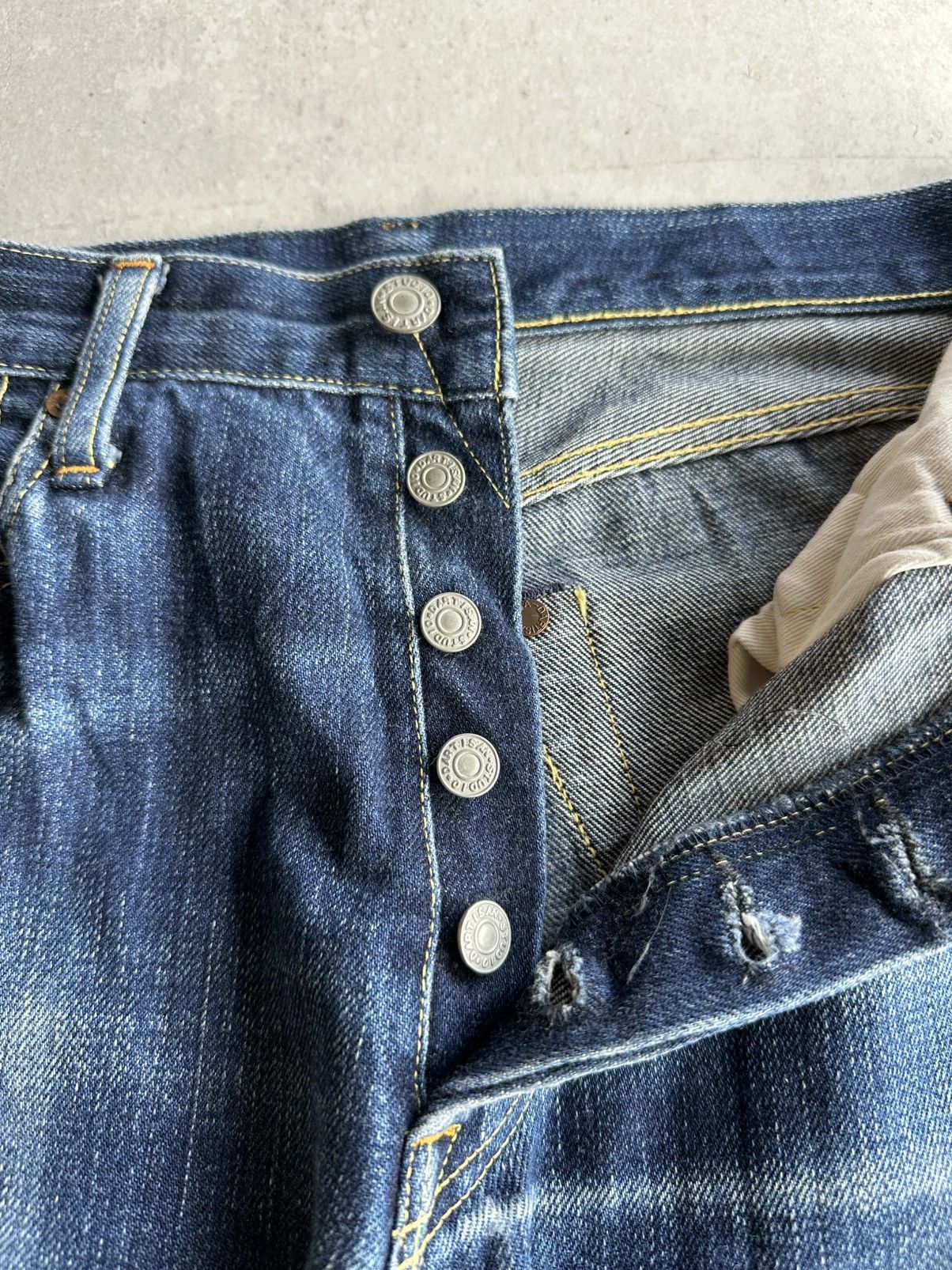 Studio D'Artisan SICKSS! Vintage STUDIO D ARTISAN Denim Lemon Stitch/Selvedge Size US 29 - 11 Thumbnail