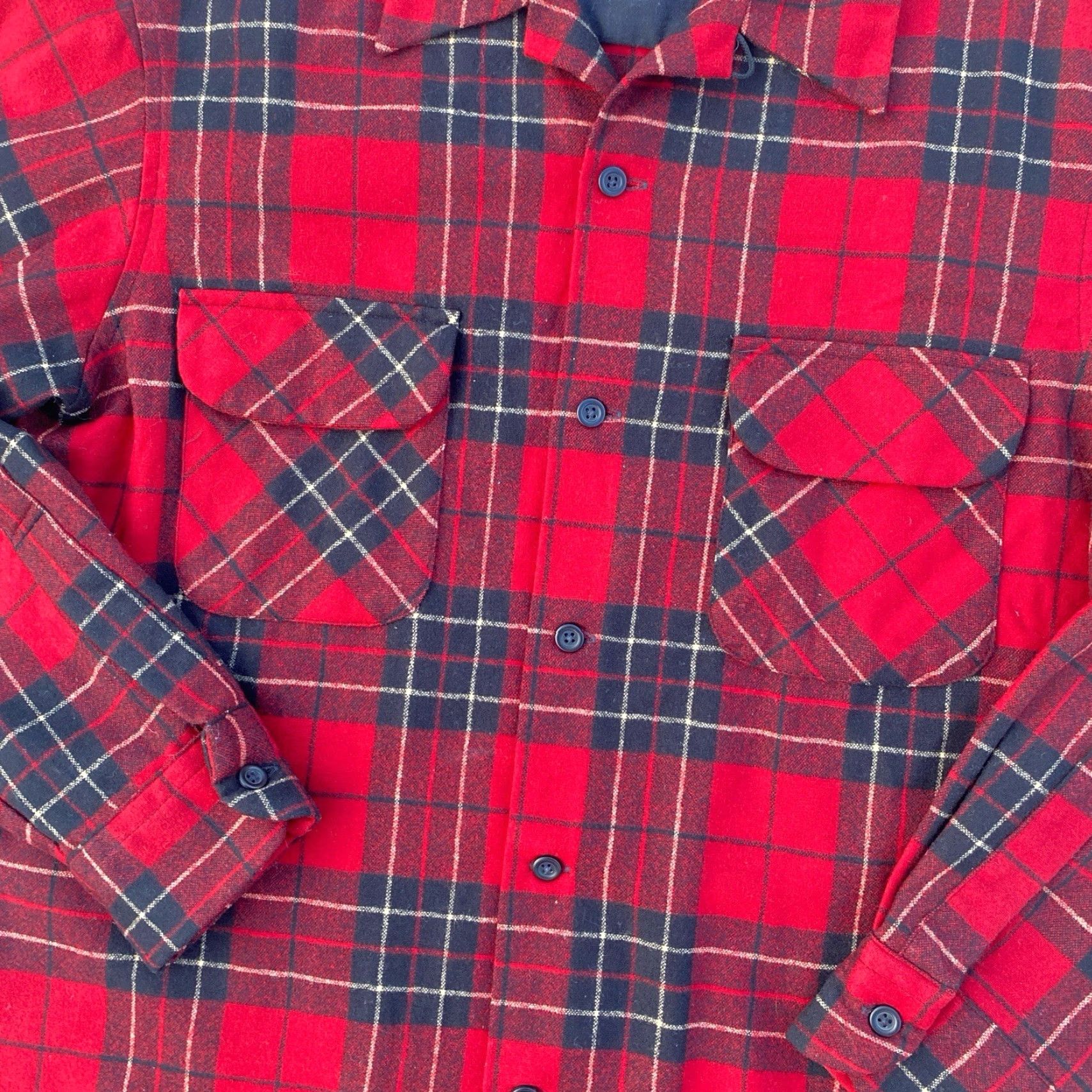 Pendleton VTG Pendleton Shirt Mens Medium Red Plaid Flannel Board Shirt JAC Virgin Wool Size US M / EU 48-50 / 2 - 2 Thumbnail
