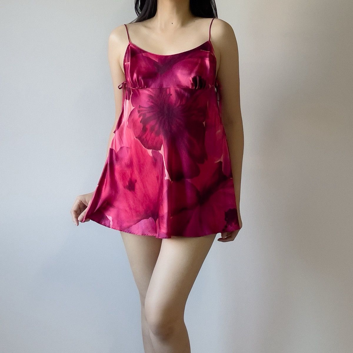 Victoria's Secret Victoria’s Secret Silk Floral Mini Slip Dress (M) Size M / US 6-8 / IT 42-44 - 4 Thumbnail
