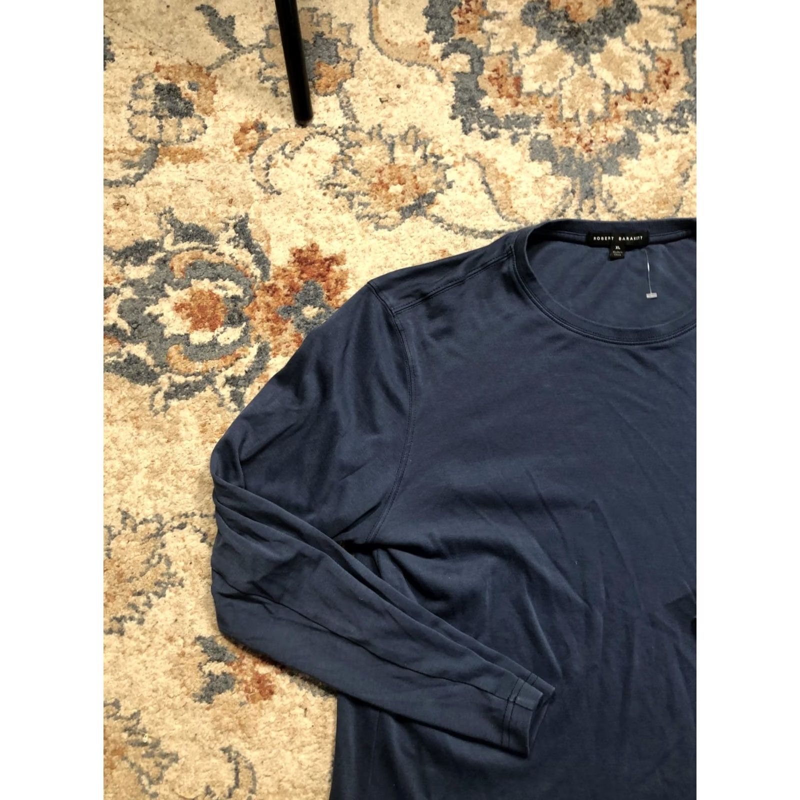 Vintage Robert Barakett Shirt Mens XL Blue Long Sleeve Crewneck T-Shirt Size US XL / EU 56 / 4 - 3 Thumbnail