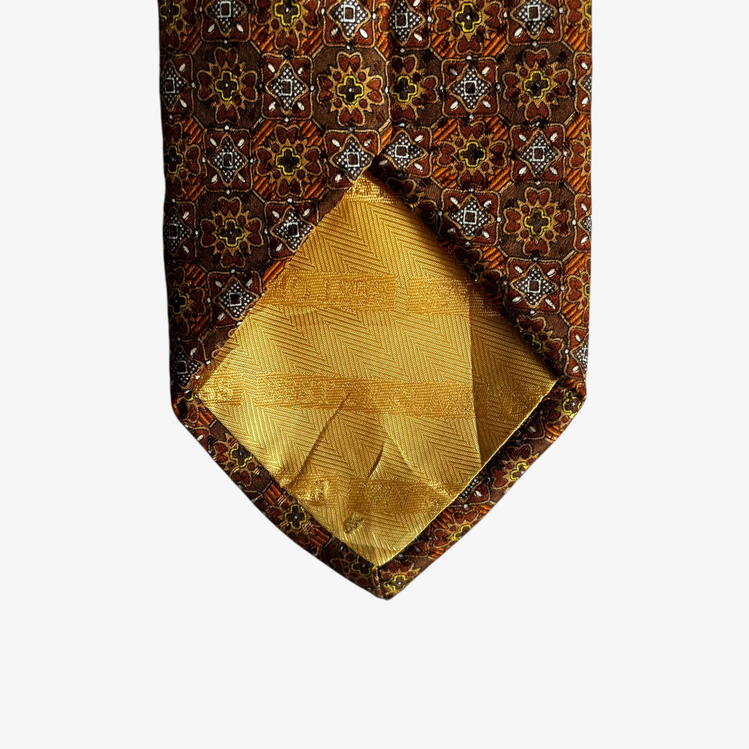 Robert Talbott Vintage 90s Robert Talbott Geometric Floral Print Silk Tie Size ONE SIZE - 4 Thumbnail