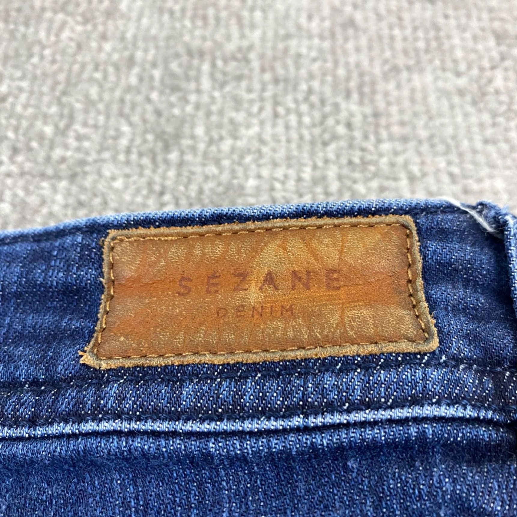 Denime Sezane Jeans Womens 24 Denim Slim Skinny Tapered Leg Medium Wash Stretch Blue 26 Inseam 5-Pocket Design Mens? Size 42" / US 20 - 2 Thumbnail