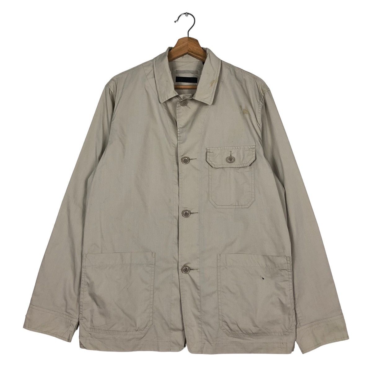 Japanese Brand Vintage Chore Jacket Multi Pocket Cargo Uniqlo Issey Miyake Size US L / EU 52-54 / 3 - 1 Thumbnail