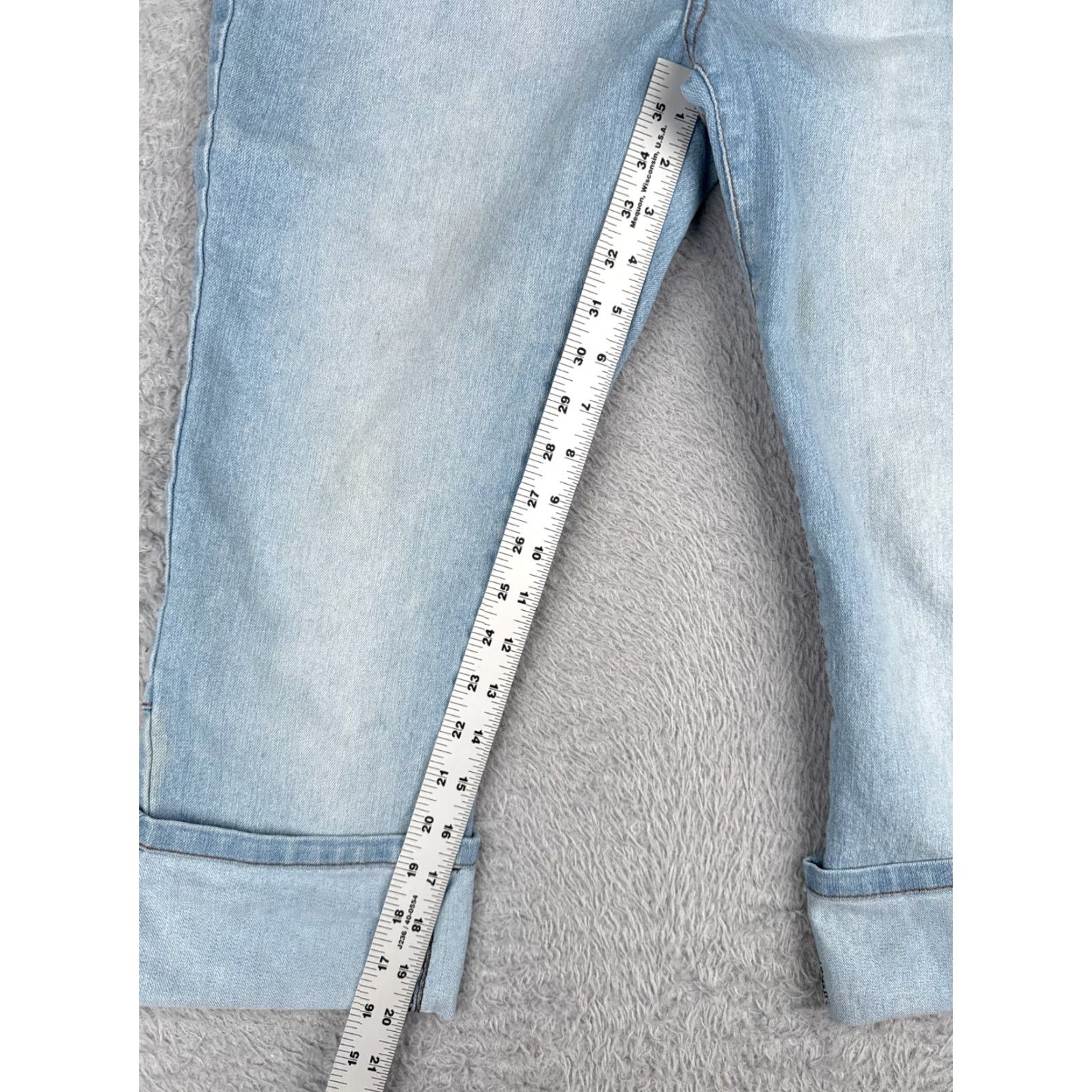 Vintage Red Rivet Jeans Women Capri Denim Blue 30x20 Low Rise 11 Regular Cotton Blend 5-Pocket Pockets Distressed Vintage No Size 32" / US 10 / IT 46 - 7 Thumbnail