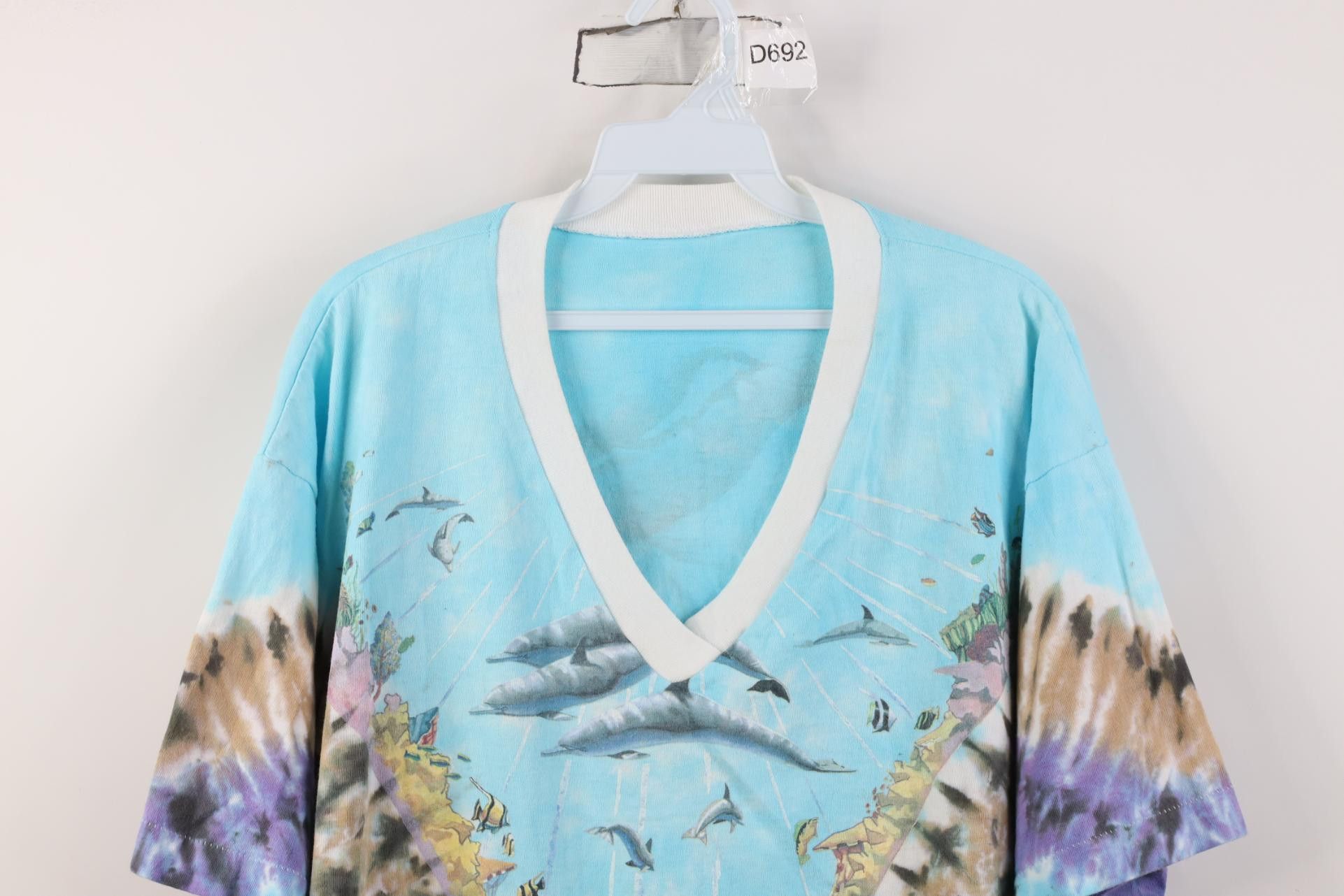 Vintage Vintage 90s Liquid Blue John Connell Tie Dye T-Shirt USA AOP Size US XL / EU 56 / 4 - 2 Thumbnail