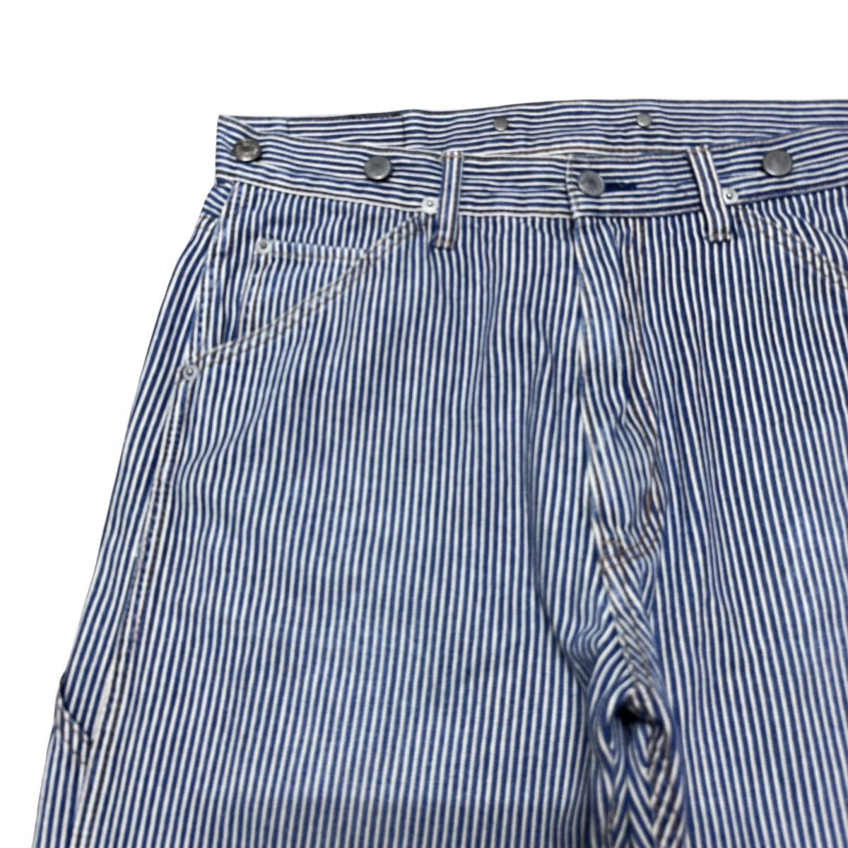 Hysteric Glamour Hysteric Glamour Kinky Hickory Striped Carpenter Pants Size US 32 / EU 48 - 5 Thumbnail