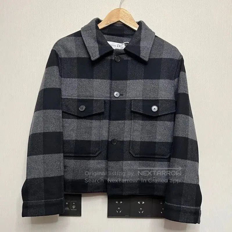 Dior Dior Black and Gray Wool Men's Jacket . Size US M / EU 48-50 / 2 - 1 Thumbnail