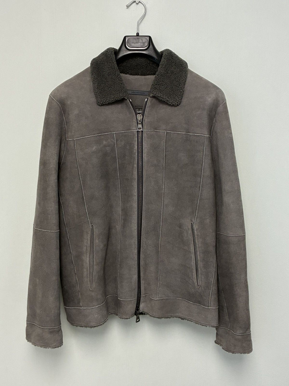 John Varvatos Runway Suede Shearling Jacket USA 40 EU 50 Size US M / EU 48-50 / 2 - 12 Thumbnail
