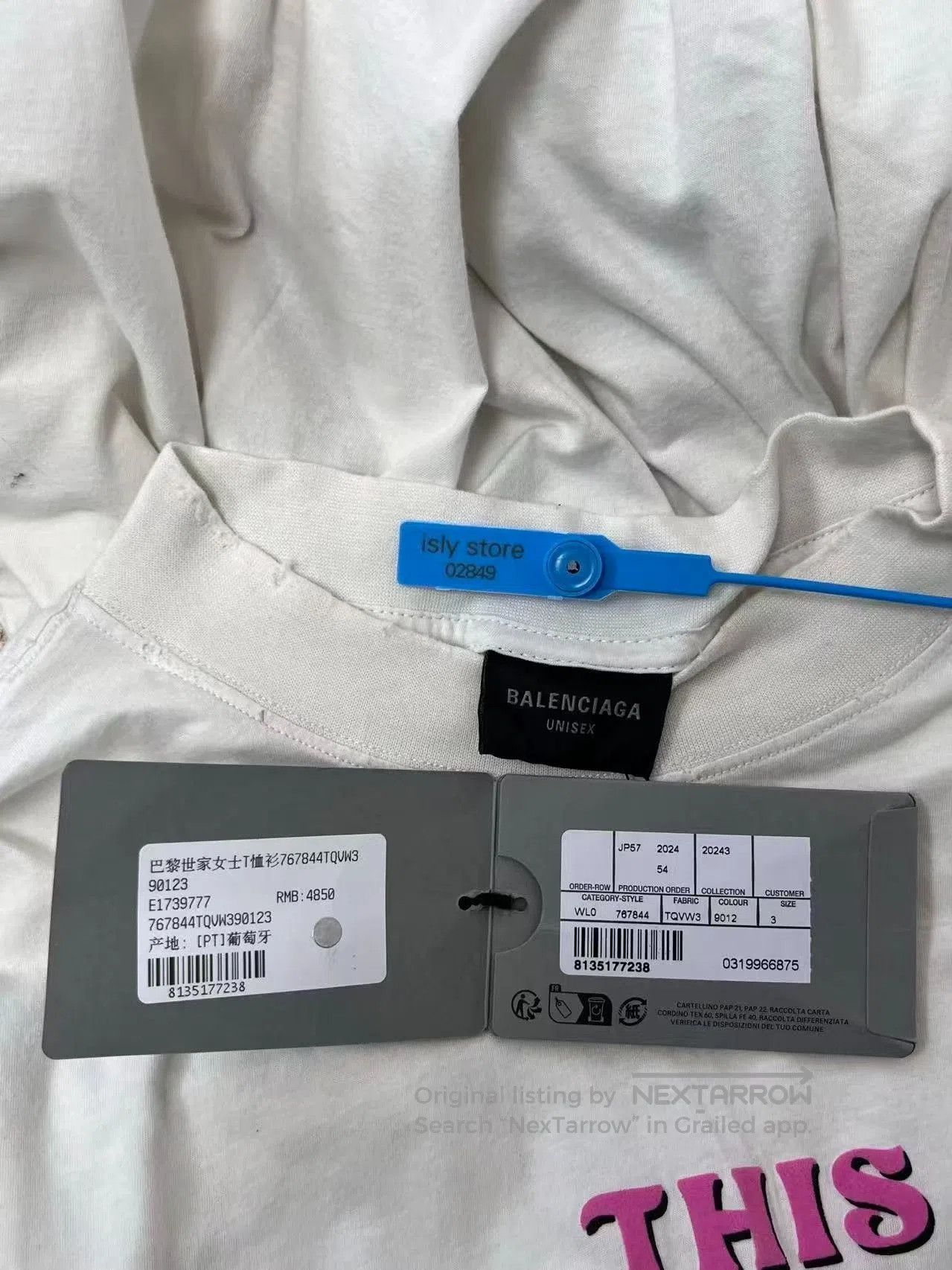 Balenciaga Balenciaga Oversized Off White Sleeveless T-Shirt. Size US L / EU 52-54 / 3 - 4 Thumbnail
