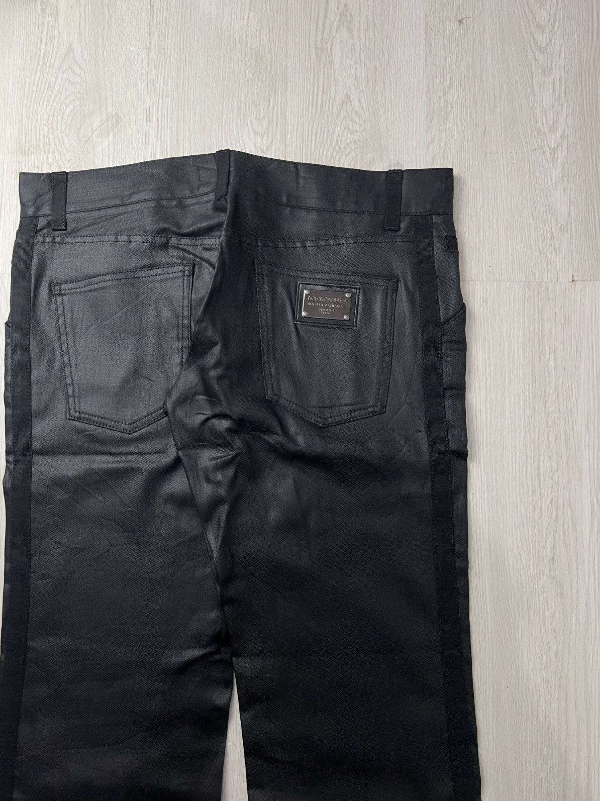 Dolce & Gabbana Dolce Gabbana Black Coated Denim Size US 35 - 3 Thumbnail