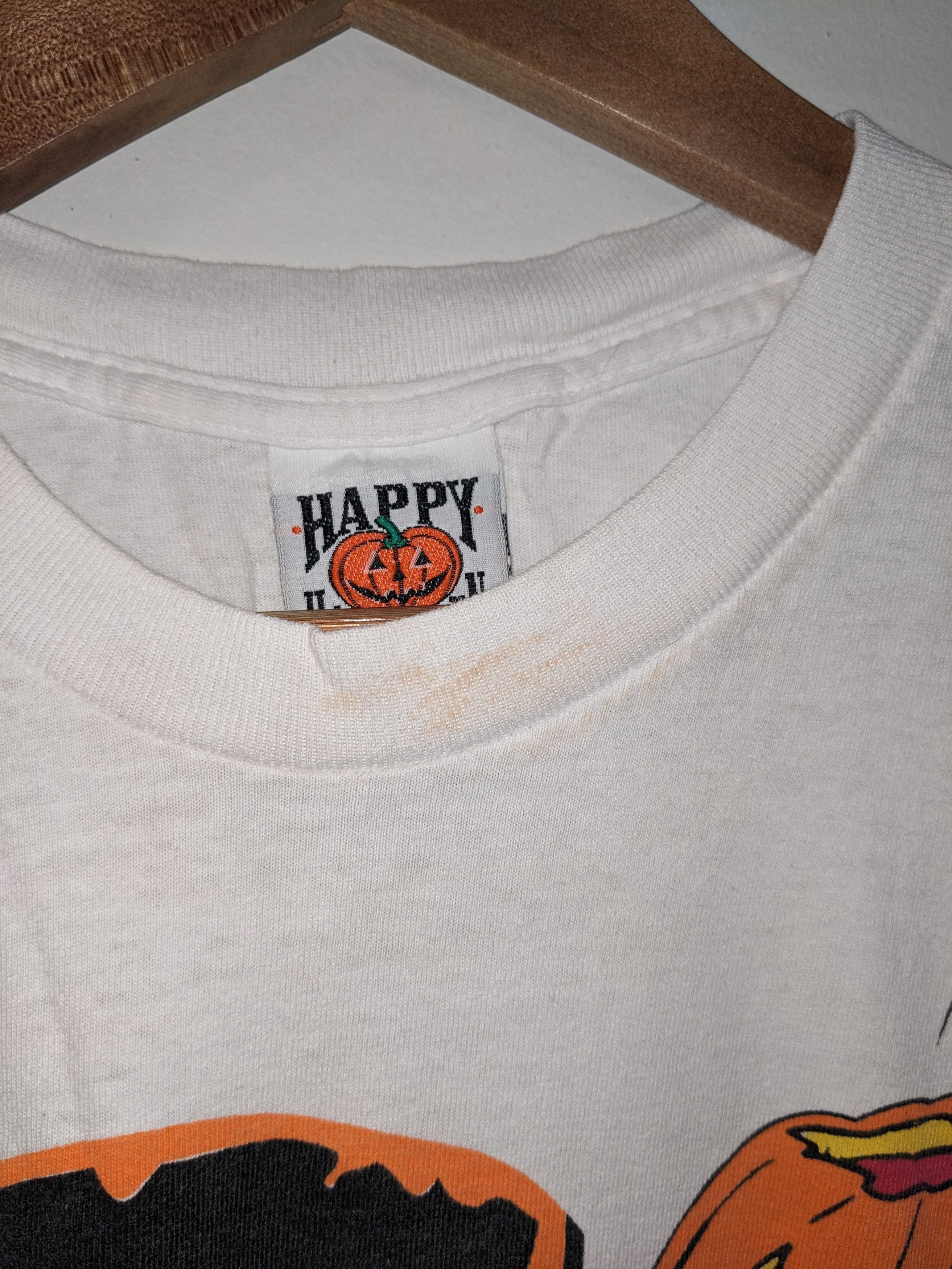 Gildan × Vintage Vintage 90s Show me the Candy Halloween Trick Treat T-Shirt Size US L / EU 52-54 / 3 - 5 Thumbnail