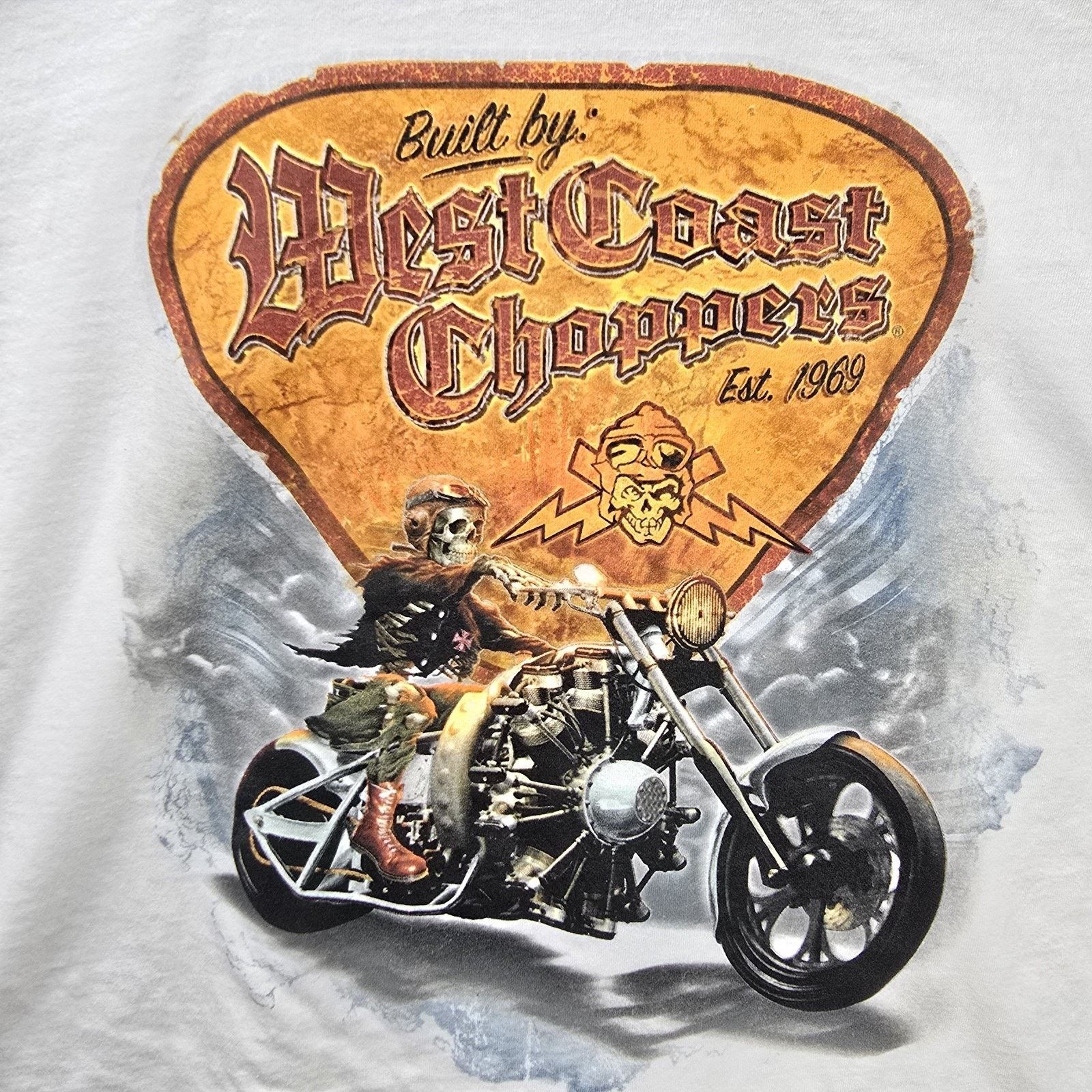 Other Vintage West Coast Choppers Shirt Mens XL Skeleton Biker Y2K Size US XL / EU 56 / 4 - 8 Thumbnail
