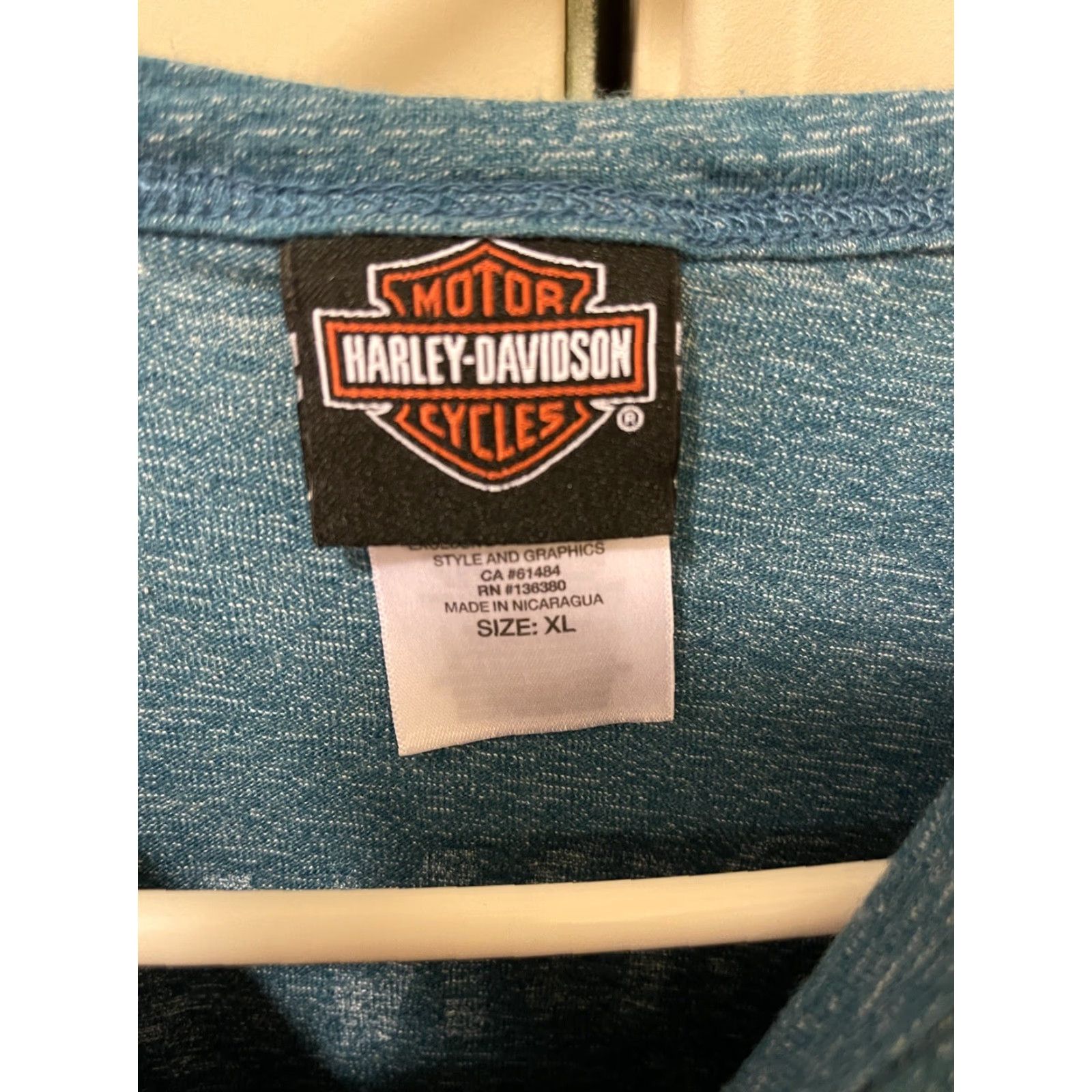 Harley Davidson Harley-Davidson T-Shirt Men's XL Blue Graphic Laconia New Hampshire Mens Size US XL / EU 56 / 4 - 3 Thumbnail