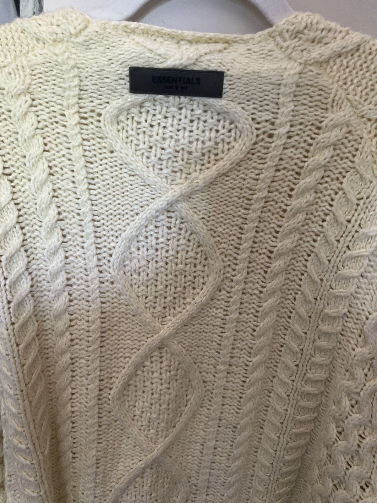 Essentials Pale yellow heavy duty essentials cable knot sweater Size US XS / EU 42 / 0 - 1 Thumbnail