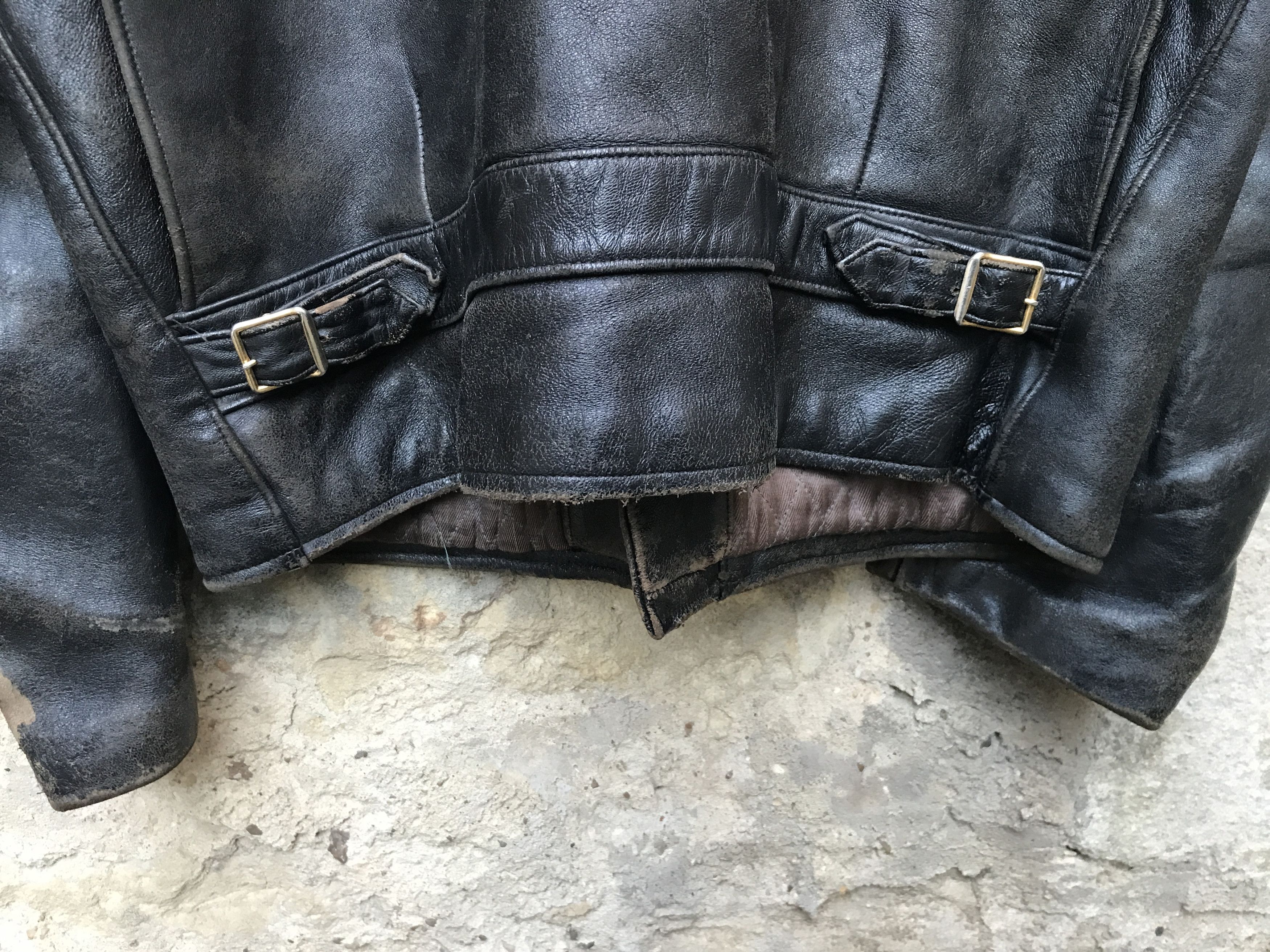 Vintage Rare Vintage 60s French Motorcycle Leather Biker Jacket Size US XL / EU 56 / 4 - 14 Thumbnail