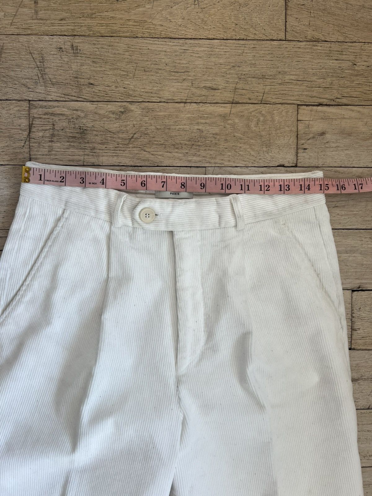 Editions M.R High Waist Pleated Corduroy Pants - White Size US 30 / EU 46 - 13 Thumbnail