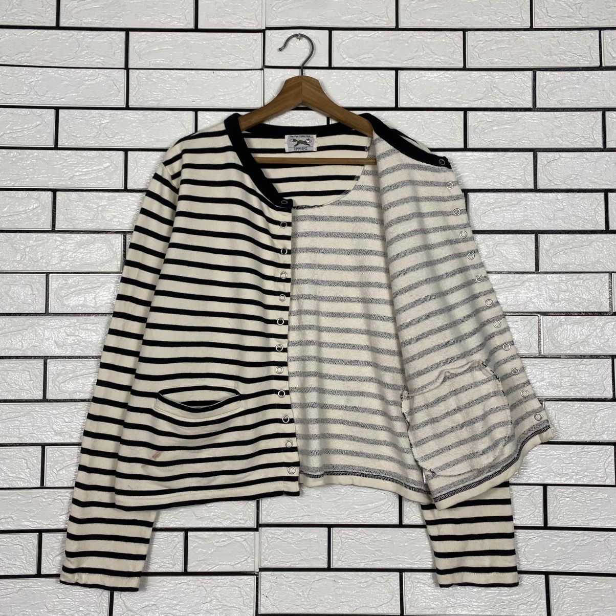 Japanese Brand 📌The Fox Collection Snap Button Cardigan Striped Size US M / EU 48-50 / 2 - 12 Thumbnail