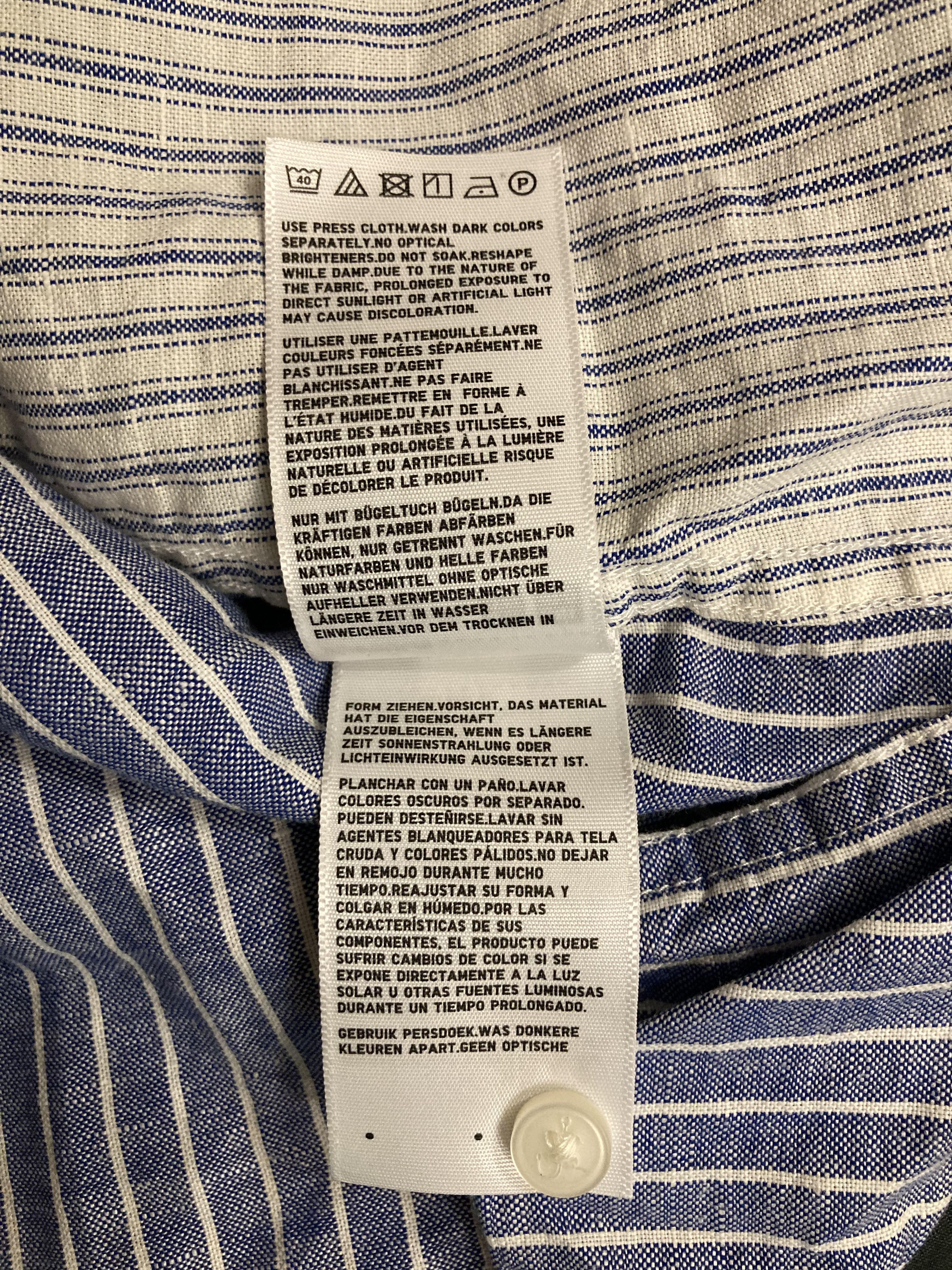 JW Anderson × Uniqlo Uniqlo x JW Anderson Striped Linen/Cotton Shirt Size US XL / EU 56 / 4 - 8 Thumbnail