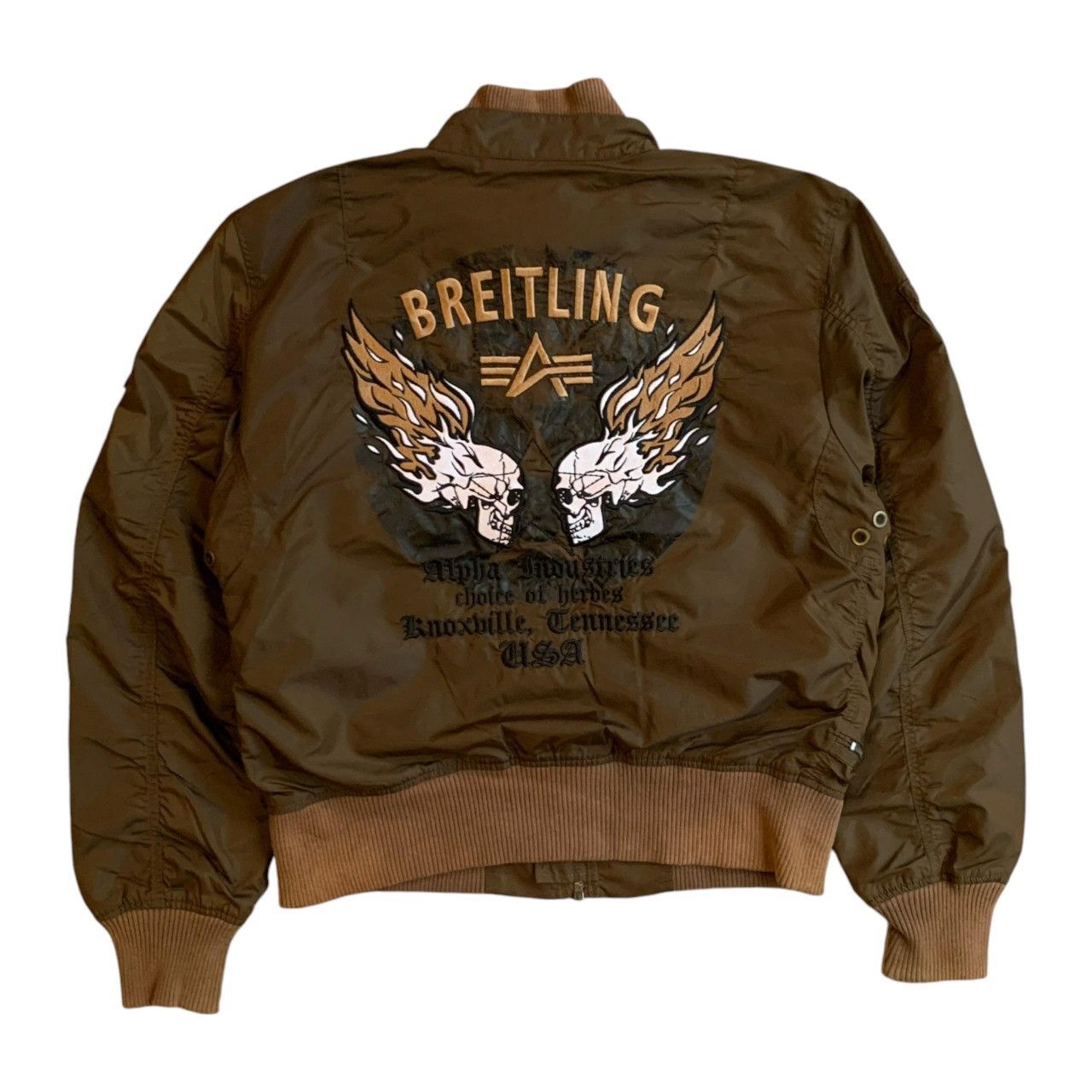 Alpha Industries × Breitling Alpha Industries x Breitling Nylon Bomber Flight Jacket USA Size US L / EU 52-54 / 3 - 2 Thumbnail