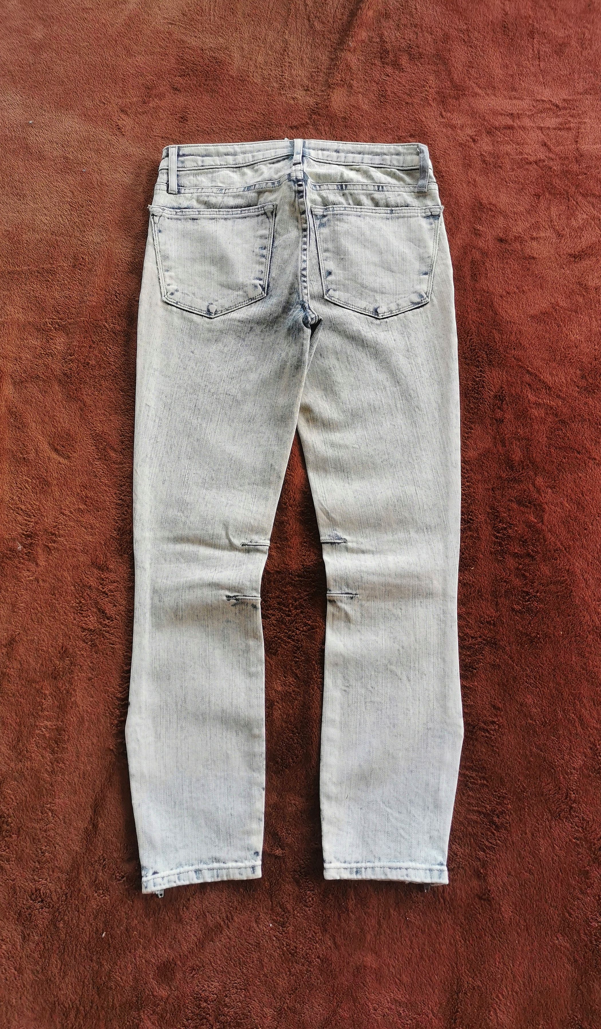 Helmut Lang Helmut Lang Sky Wash Crop Skinny Jeans Ankle Zip Made In Usa Size 26" / US 2 / IT 38 - 2 Thumbnail