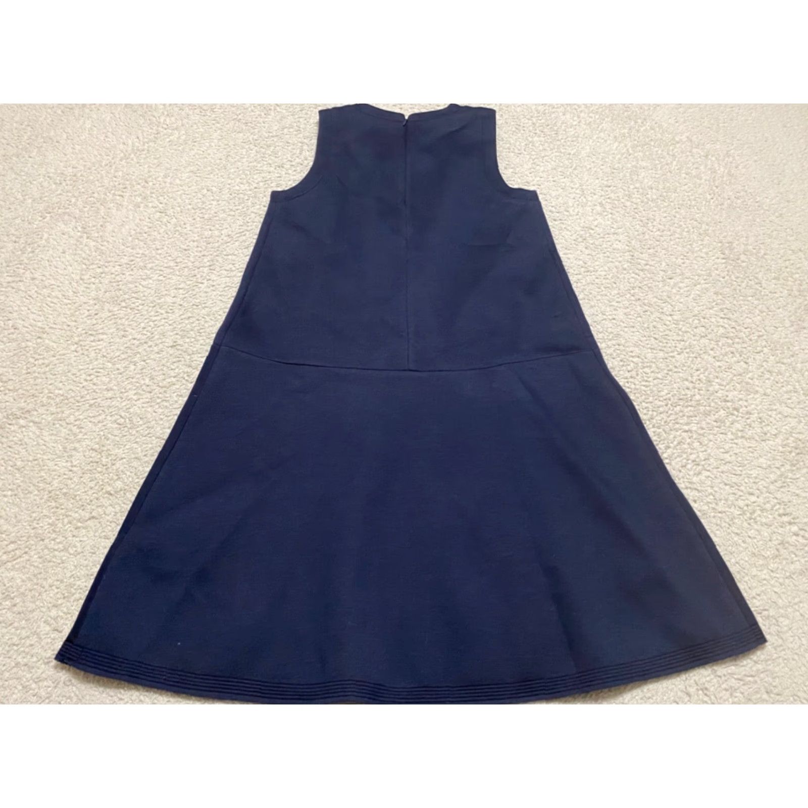 Madewell Madewell Womens Solid Blue Viscose Tank Dress Round Neck Zip Casual Knee Length S Reg Blue Womens Mens? Size S / US 4 / IT 40 - 5 Thumbnail