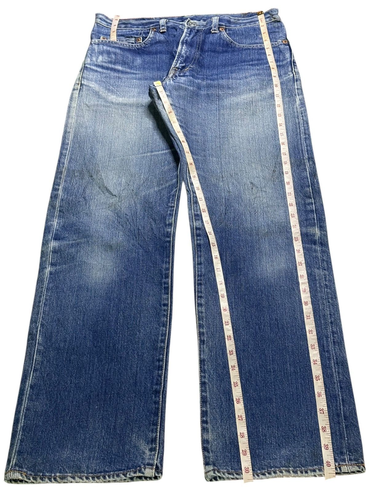 HOLLYWOOD RANCH MARKET × Japanese Brand Vintage HR Market Button Fly Mud Wash Jeans Size US 30 / EU 46 - 16 Thumbnail