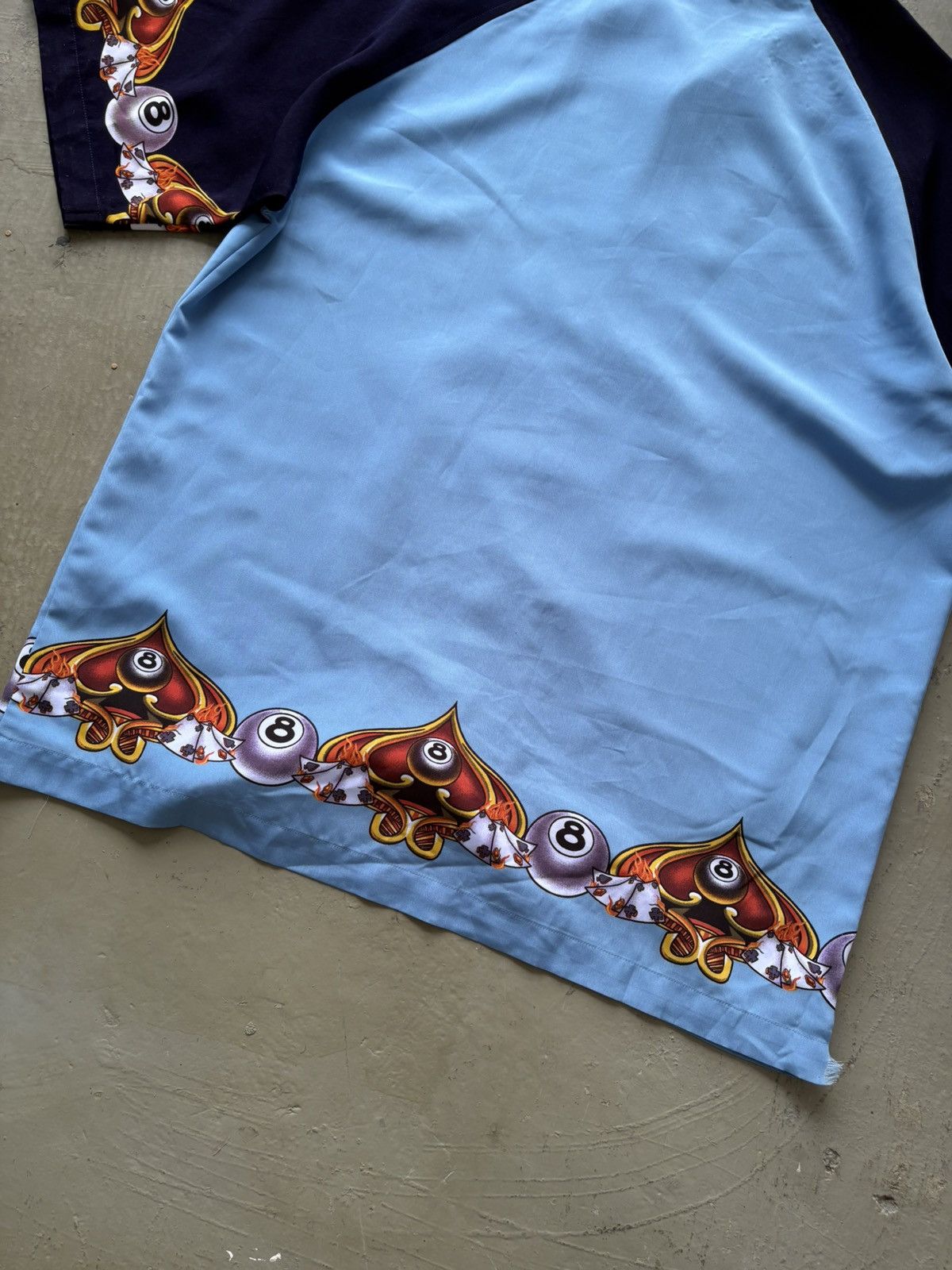 JNCO × Vintage VINTAGE RARE‼️JNCO Jeans Eight Ball Silk Shirts Button Ups Size US L / EU 52-54 / 3 - 11 Thumbnail