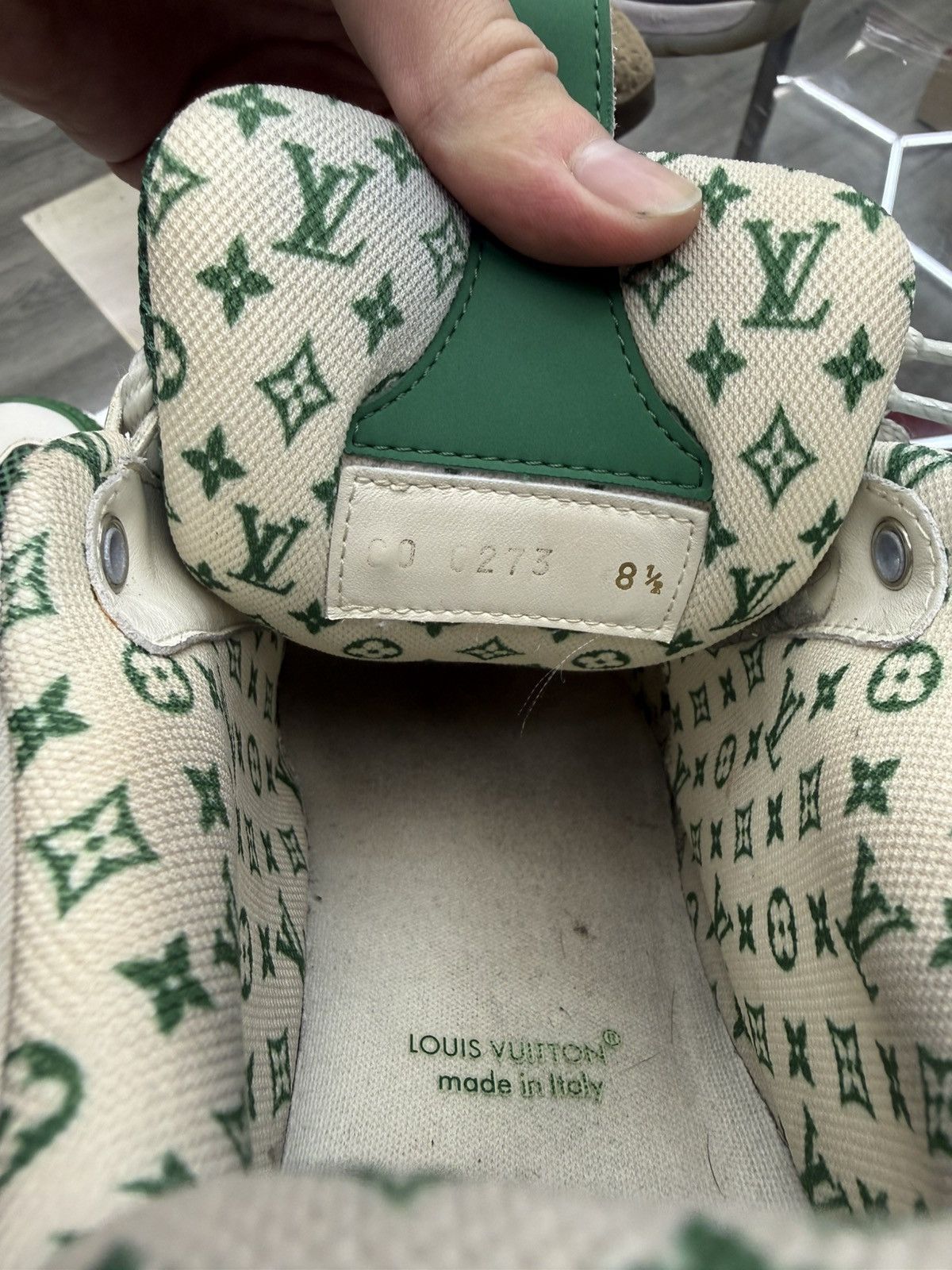 Louis Vuitton Louis Vuitton - LV Skate Sneakers (Green/White) Size US 10.5 / EU 43-44 - 7 Thumbnail