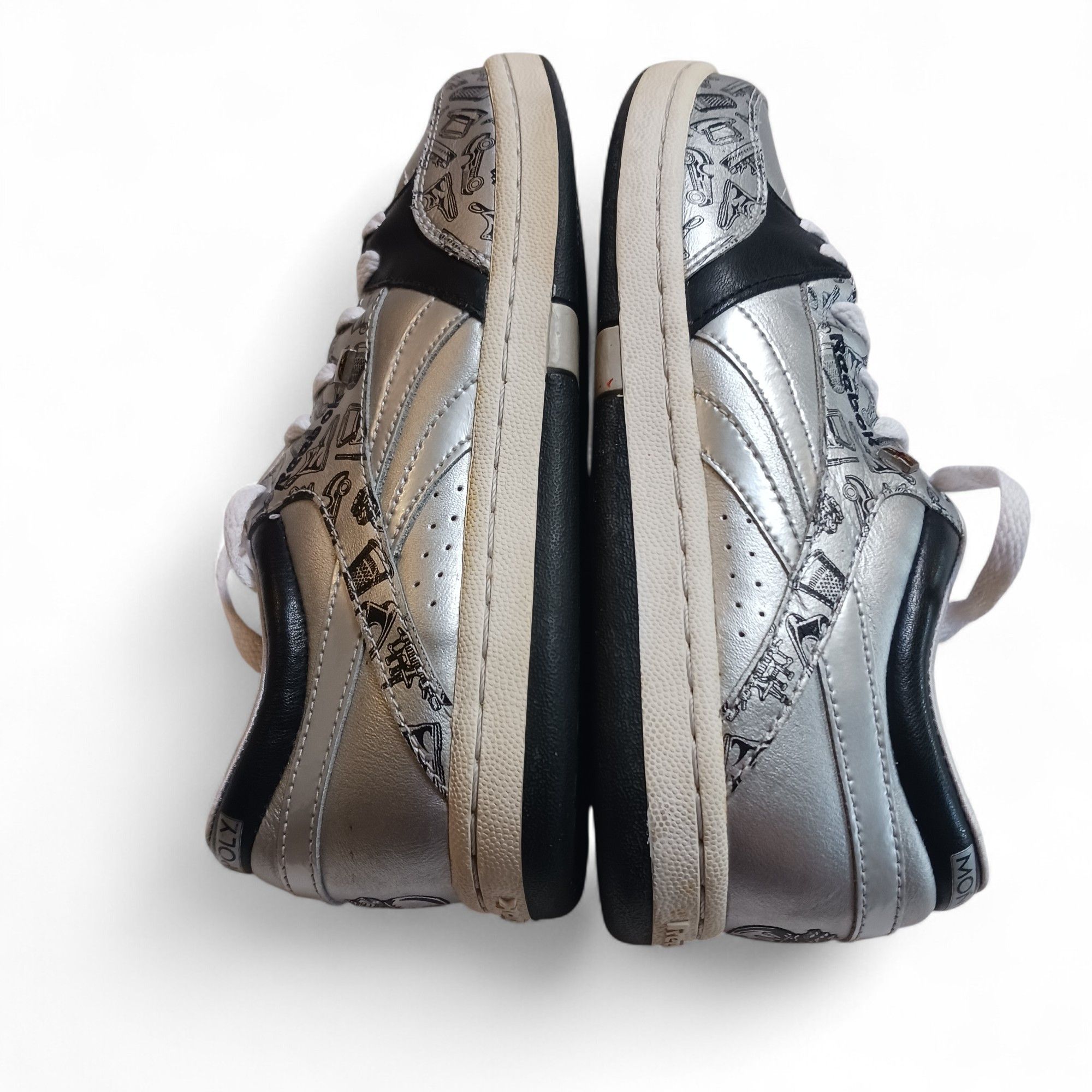 Reebok Y2K Reebok Monopoly Sneakers Womens 6 Silver Graphic Shoes Size US 6 / IT 36 - 8 Thumbnail