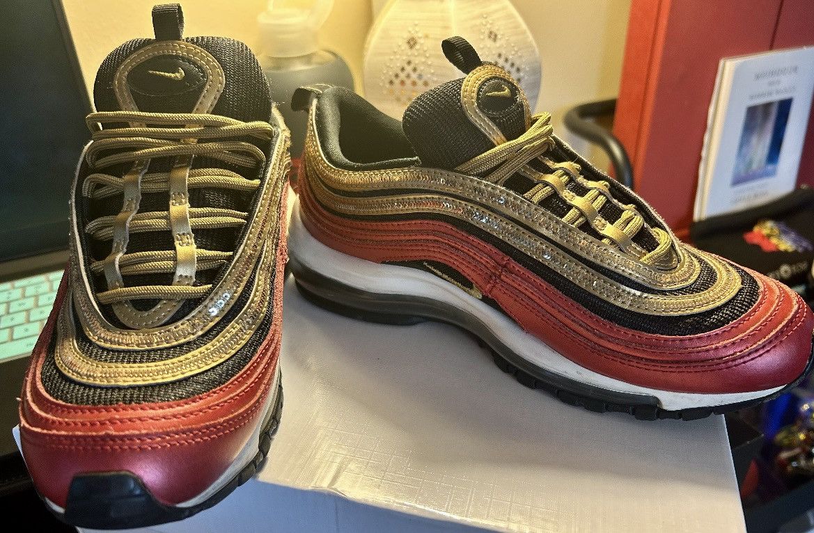 Nike Nike air max 97 red and gold sequin women size 6.5 Size US 6.5 / IT 36.5 - 6 Thumbnail