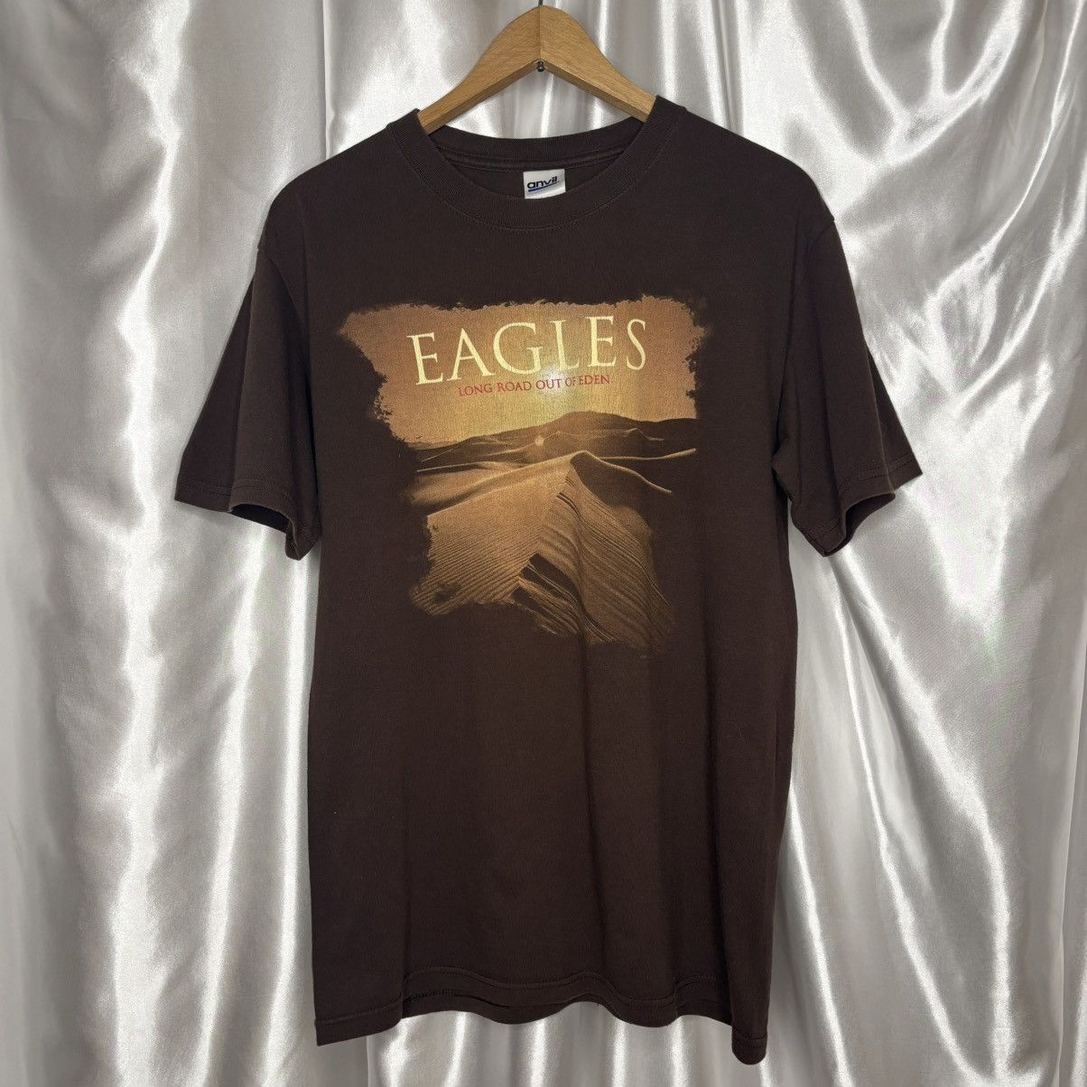 Vintage vintage t-shirt Th Eagles long road out of Eden brown unisex Size US M / EU 48-50 / 2 - 1 Thumbnail