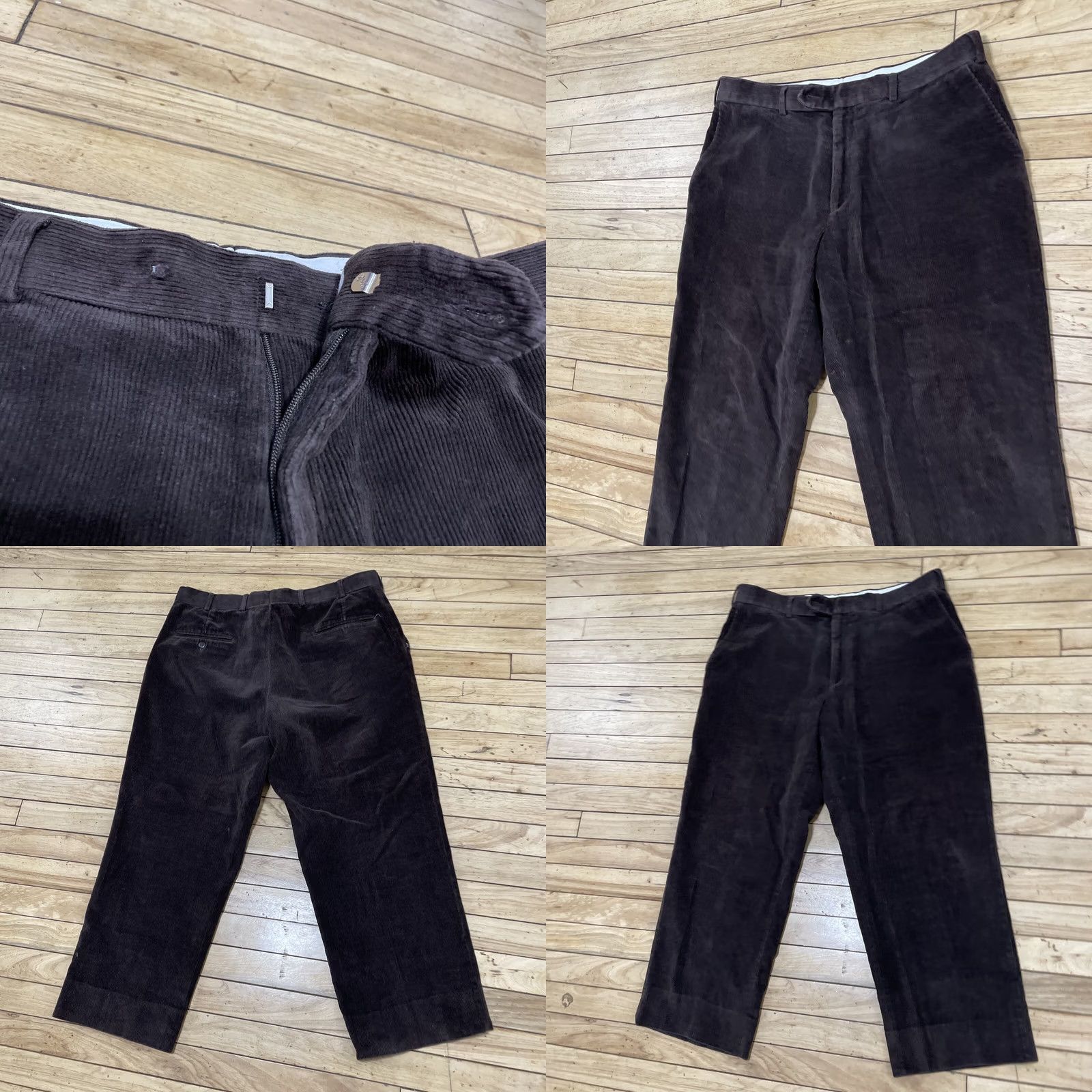 Ralph Lauren VINTAGE Lauren Ralph Lauren Pants Unisex Adults Corduroy Brown 36S 36x26 Ankle Cords Lycra Flat Front Straight 26 In Inseam 36X26 Brown Preppy Size 25" / US 0 / IT 36 - 9 Thumbnail