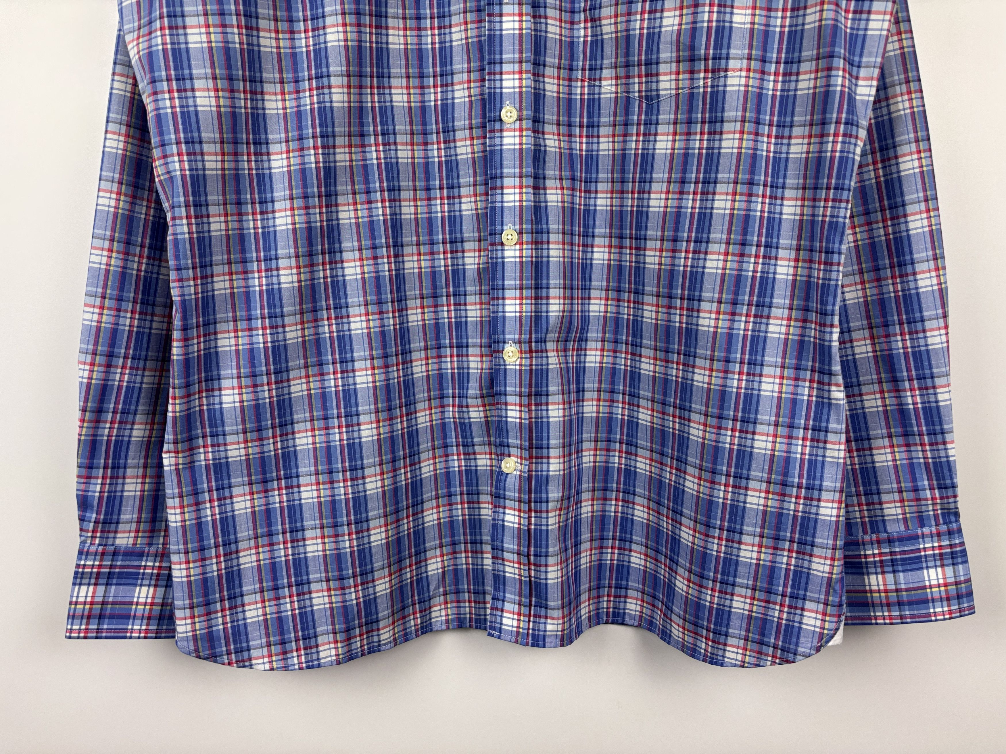 Hackett Hackett London Thomas Mason Button Down Check Shirt Slim Fit Size US L / EU 52-54 / 3 - 3 Thumbnail