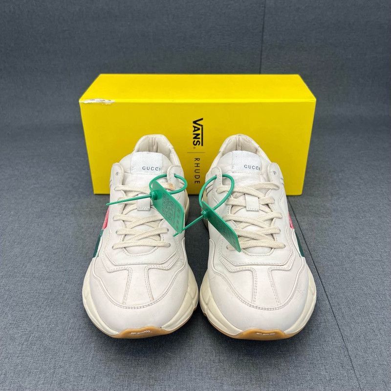 Gucci Gucci Rhyton Leather Low-Top Sneakers for Men - Size US 8 / EU 41 - 2 Thumbnail