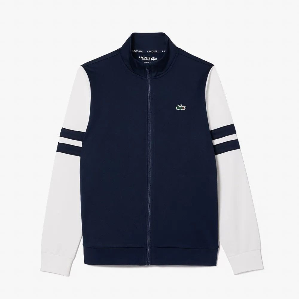 Lacoste o1s22i1n1124 Contrasting Sleeves Full Zip Sweatshirt Size US XXL / EU 58 / 5 - 1 Thumbnail
