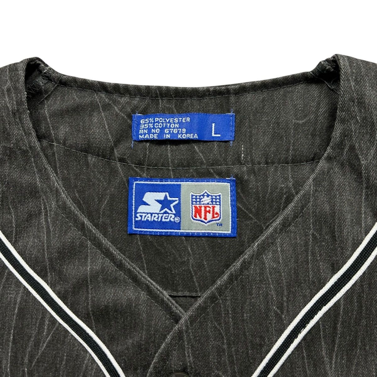 NFL VTG 90s LOS ANGELES RAIDERS STARTER BASEBALL JERSEY Size US L / EU 52-54 / 3 - 6 Thumbnail